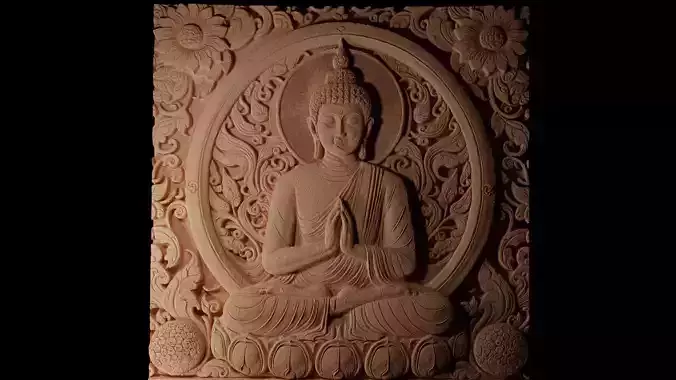 Meditation CNC 3d Print High Relief Sand Casting
