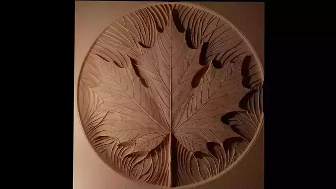 Maple Leaf CNC 3d Print High Relief Sand Casting