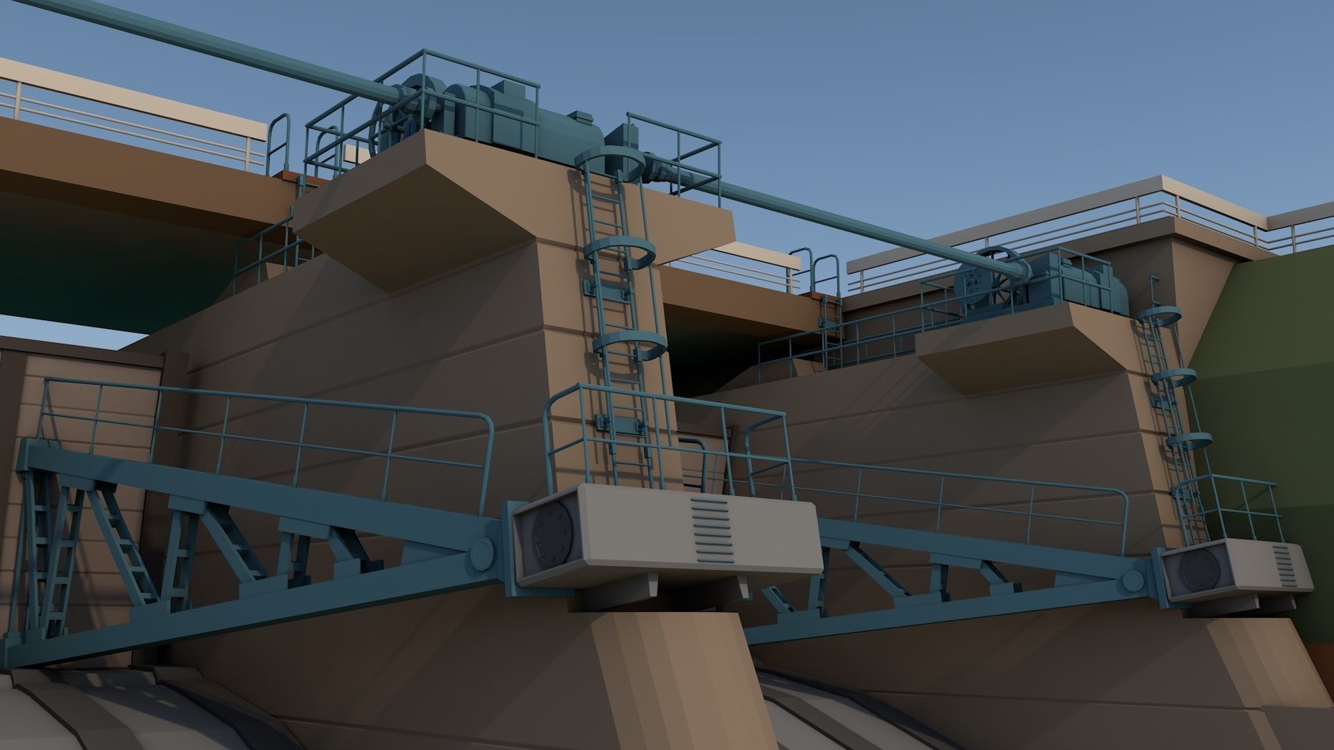 16 Industrial Collection  Low-poly 3D model_9