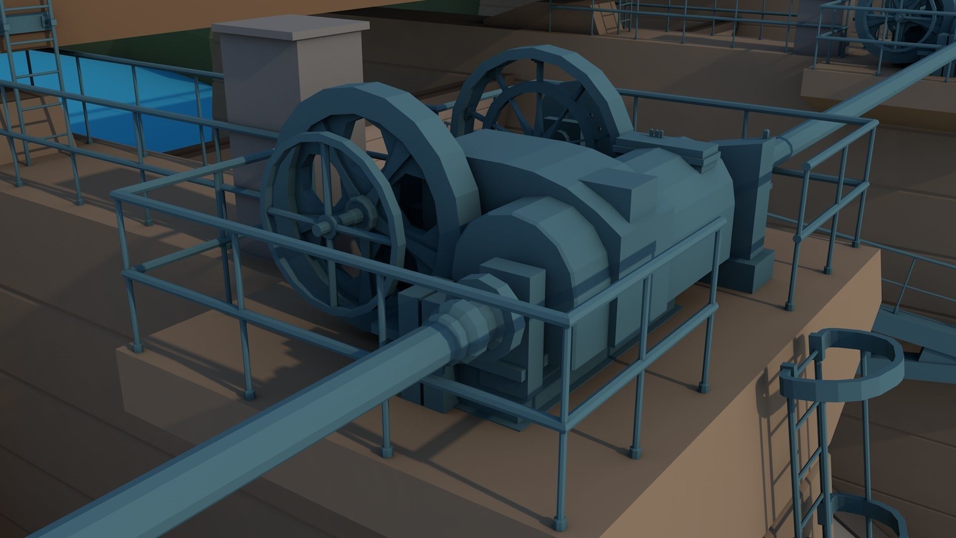 16 Industrial Collection  Low-poly 3D model_10