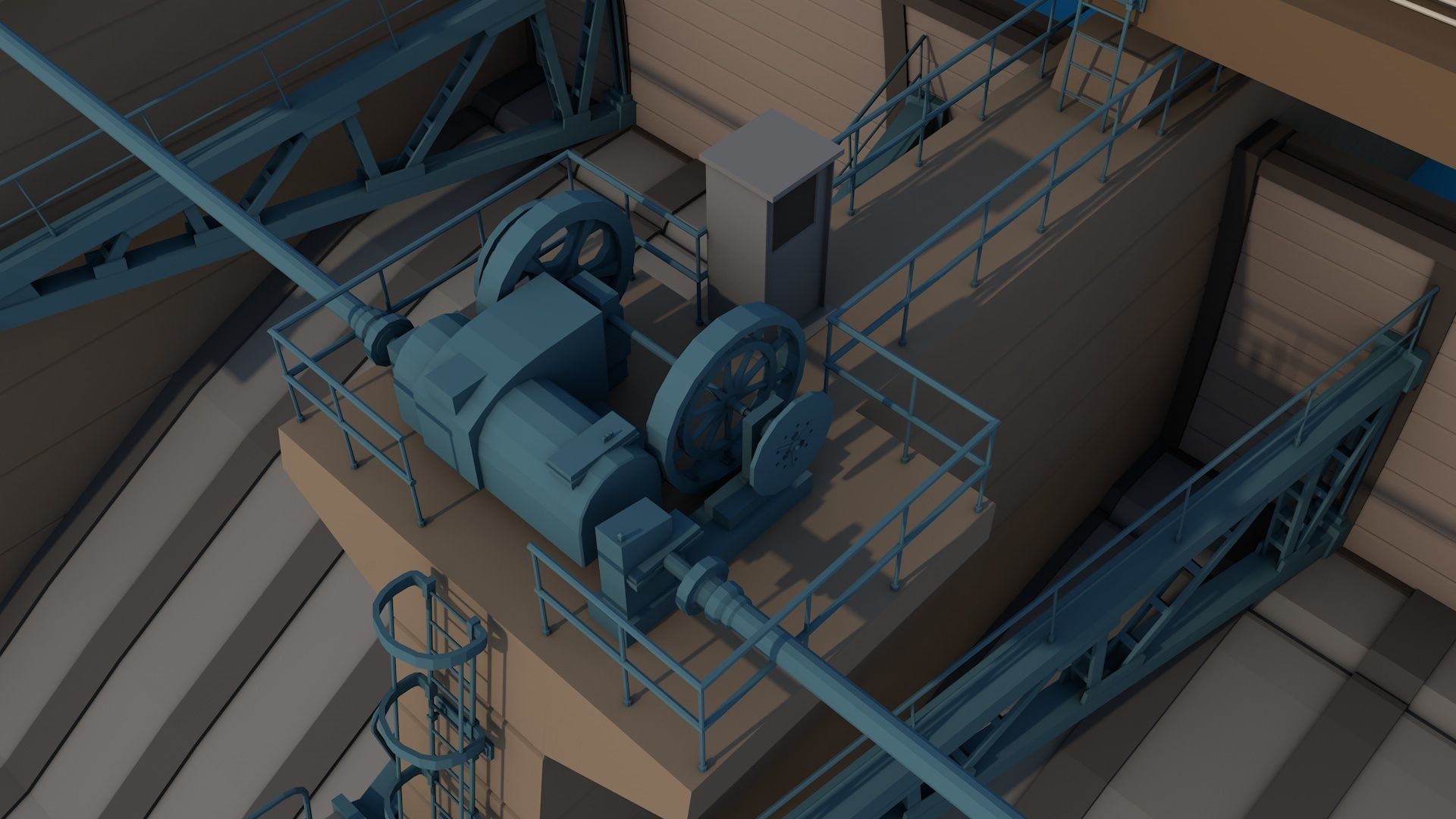 16 Industrial Collection  Low-poly 3D model_8