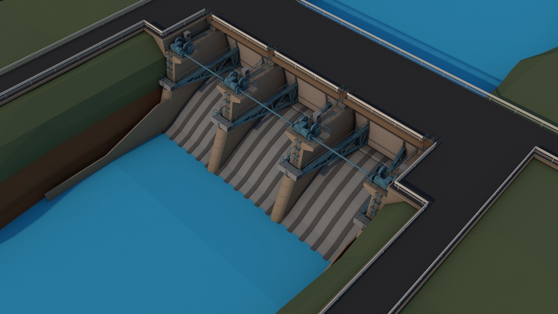 16 Industrial Collection  Low-poly 3D model_6