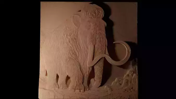 Mammoth CNC 3d Print High Relief Sand Casting