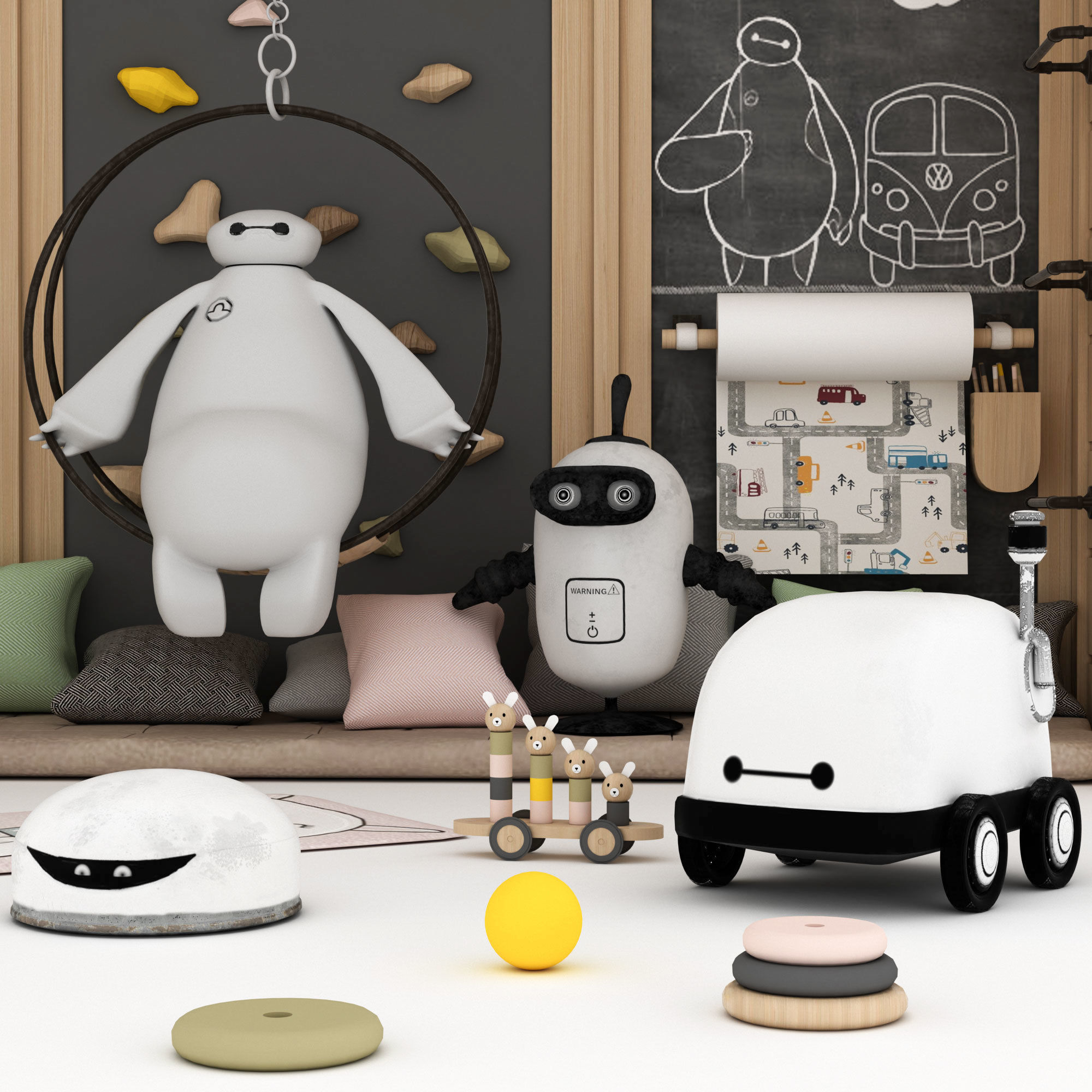 toys and furniture set  3D model_2