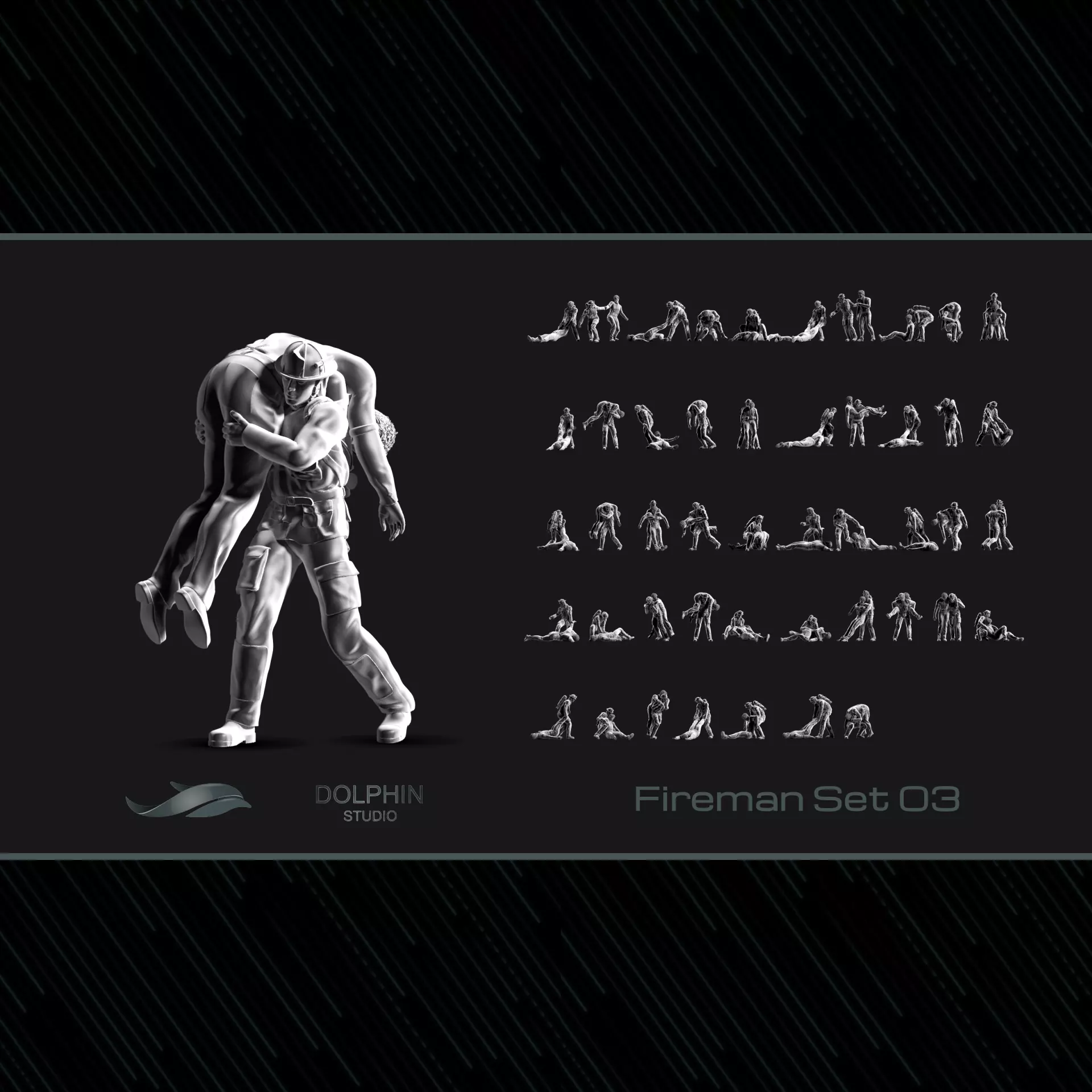 Fireman Set 3D print model