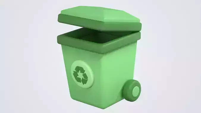 Recycling Bin 3D Icon