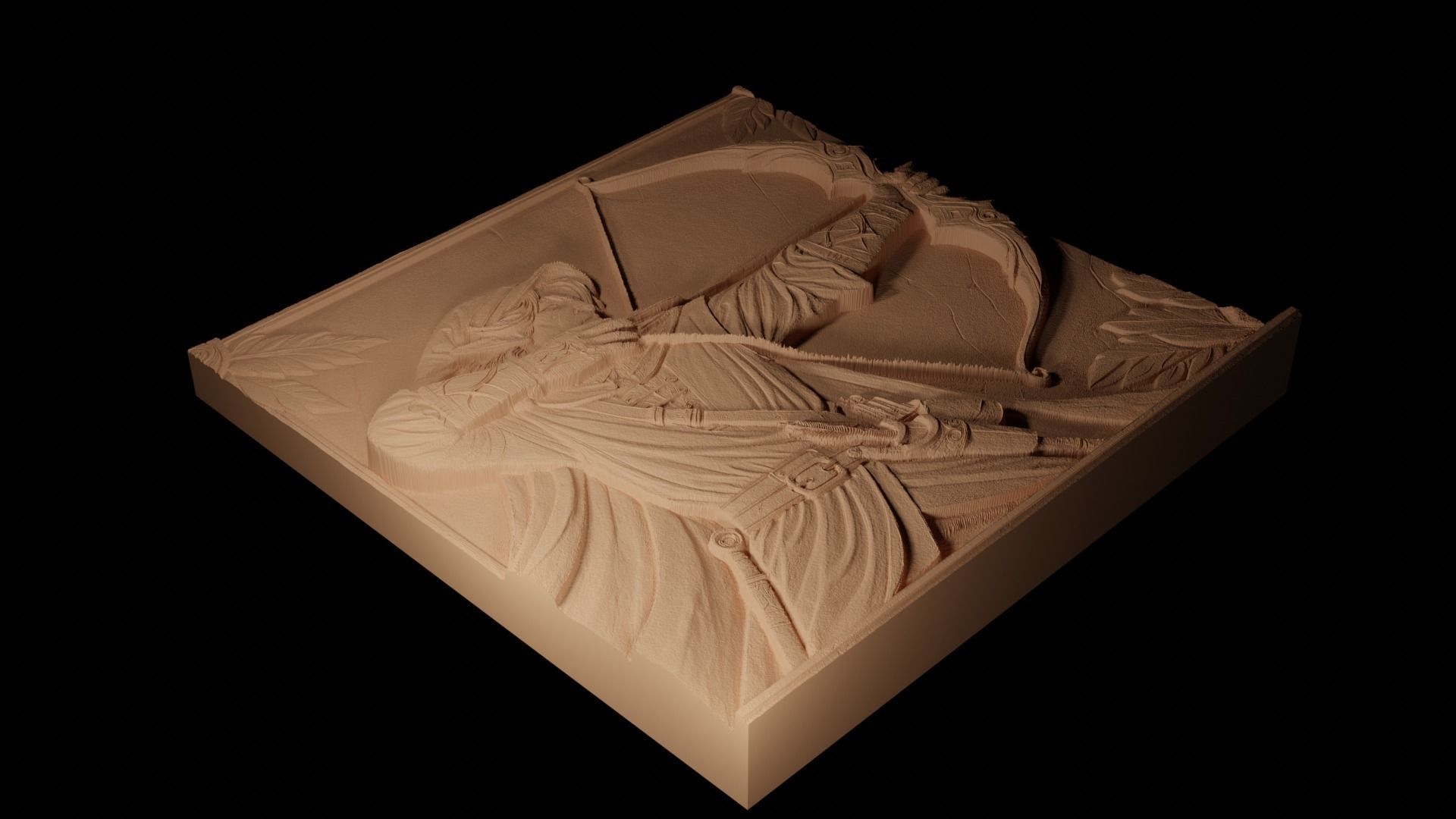 Link CNC 3d Print High Relief Sand Casting 3D print model_2