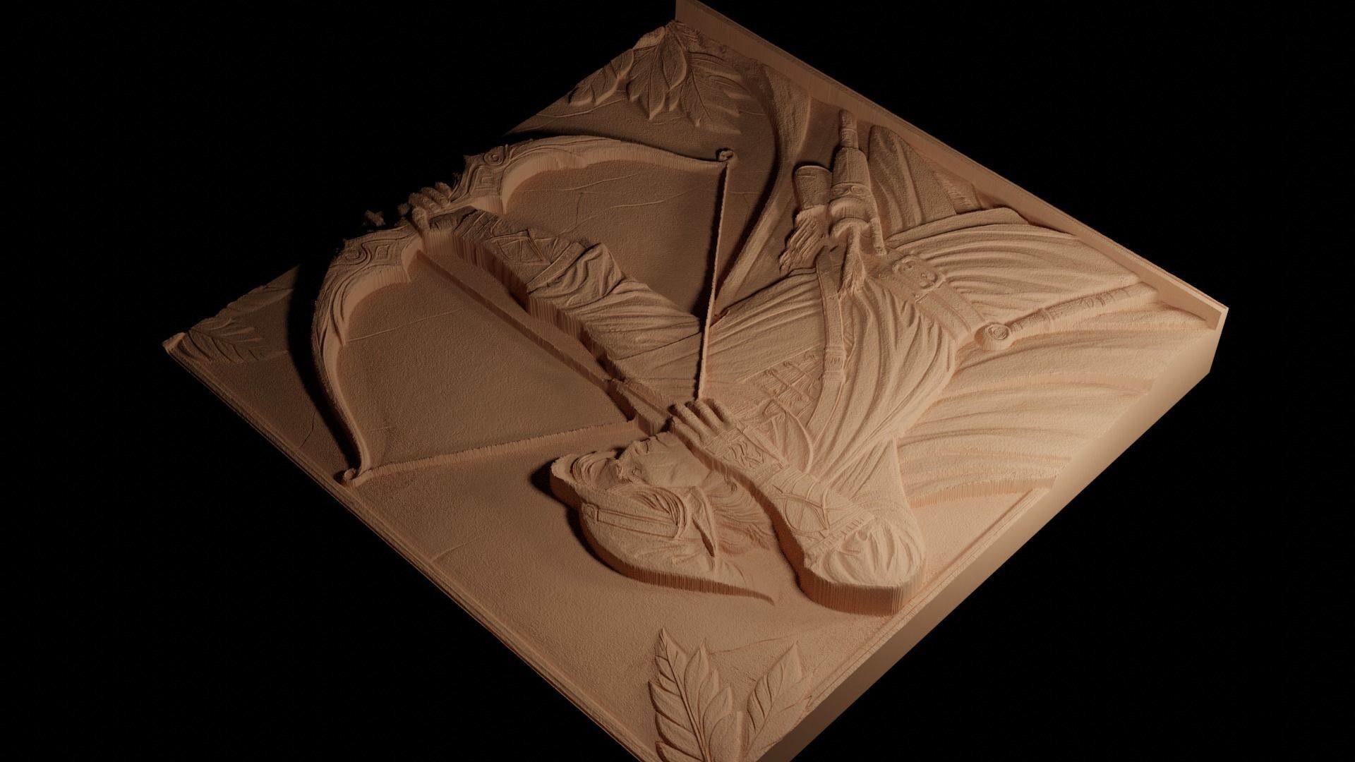 Link CNC 3d Print High Relief Sand Casting 3D print model_4