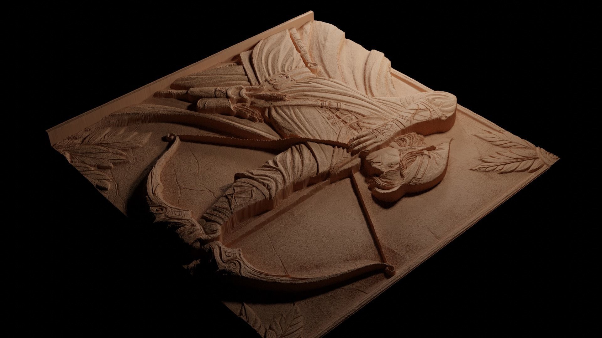 Link CNC 3d Print High Relief Sand Casting 3D print model_3