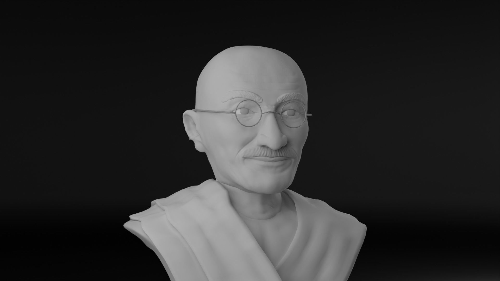 Mahatma Gandhi 3D model_15