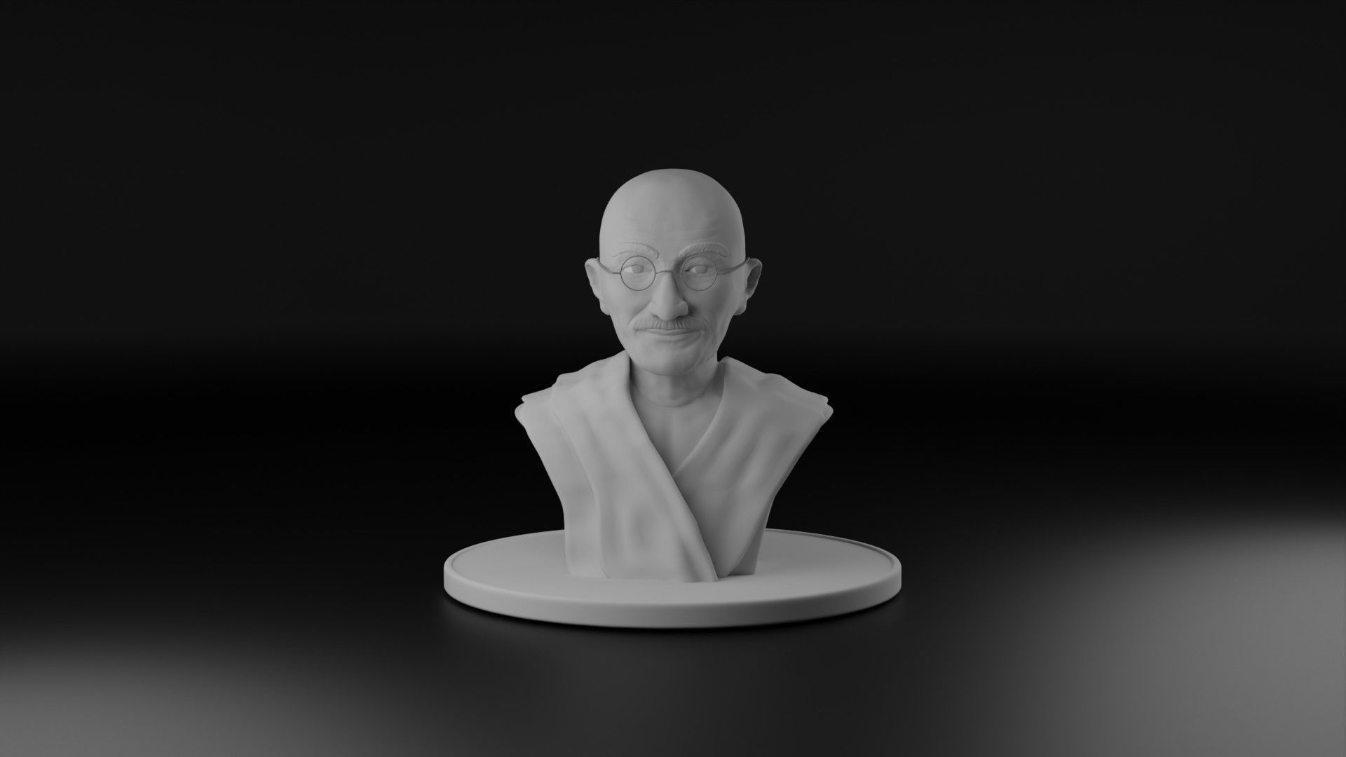Mahatma Gandhi 3D model_12