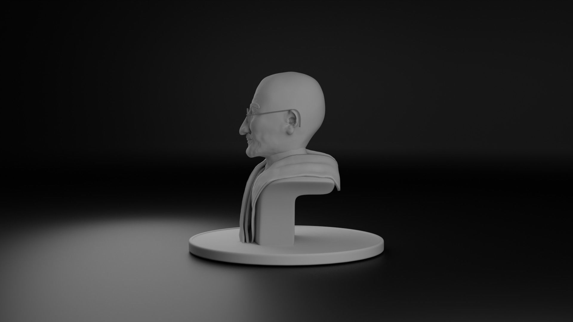 Mahatma Gandhi 3D model_9