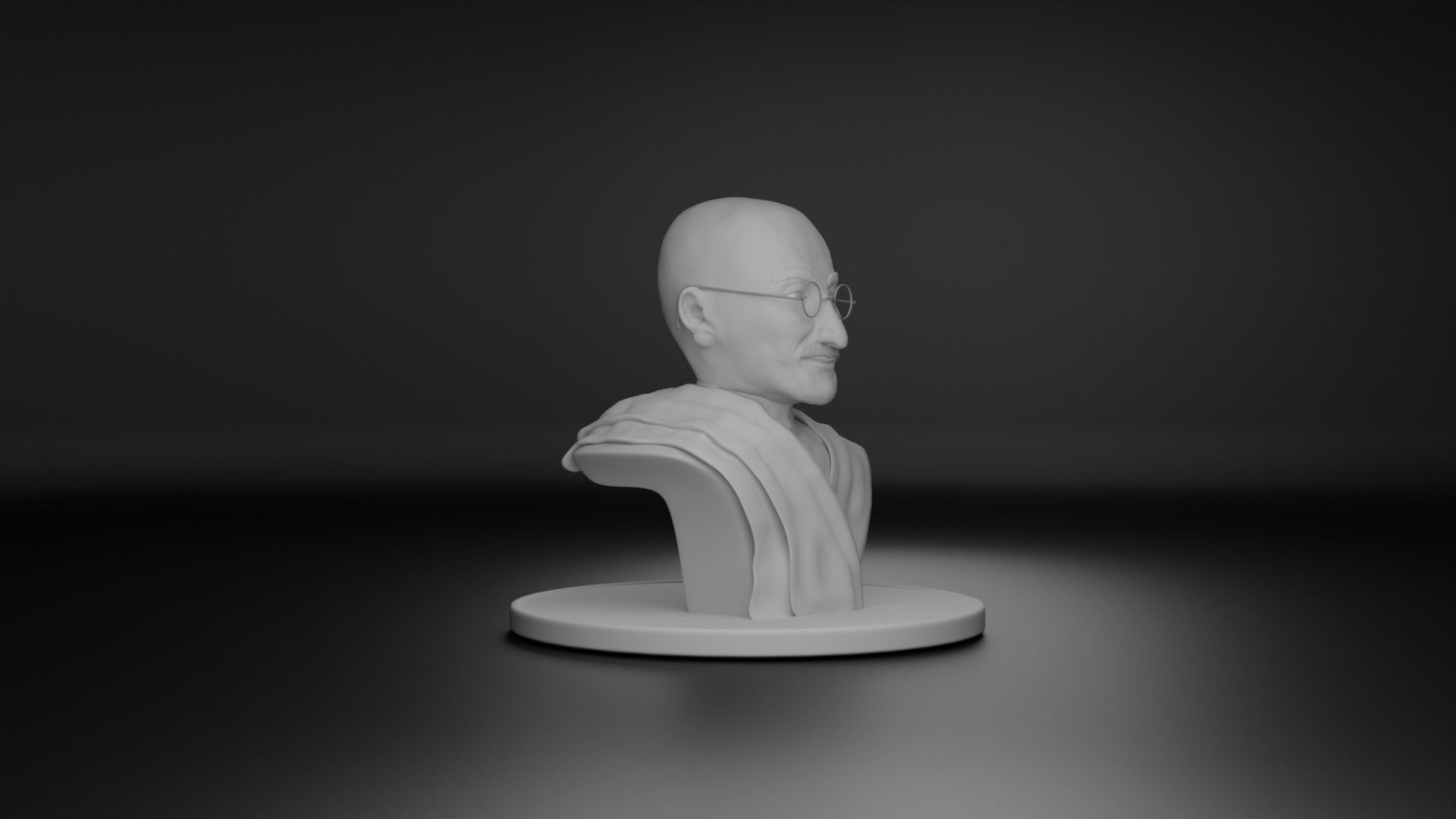 Mahatma Gandhi 3D model_2