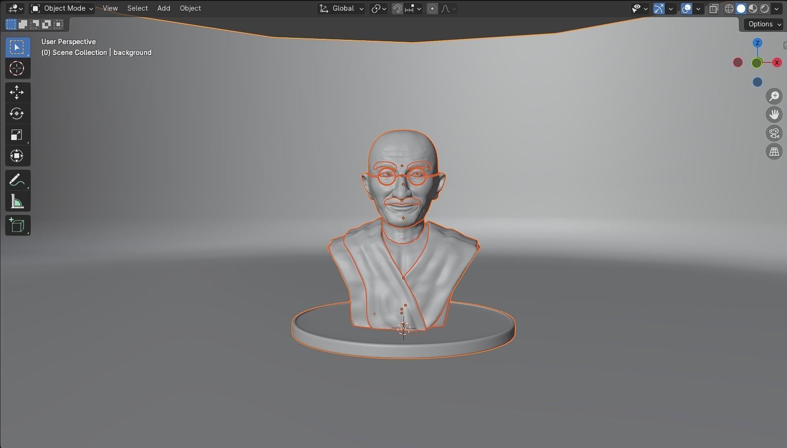 Mahatma Gandhi 3D model_18