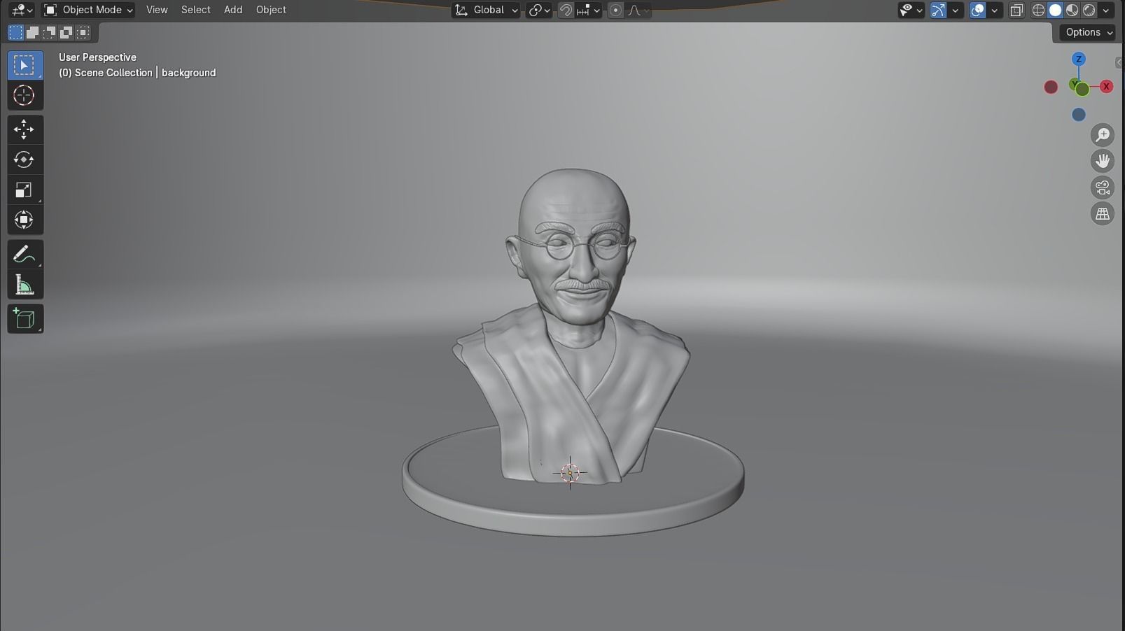 Mahatma Gandhi 3D model_17