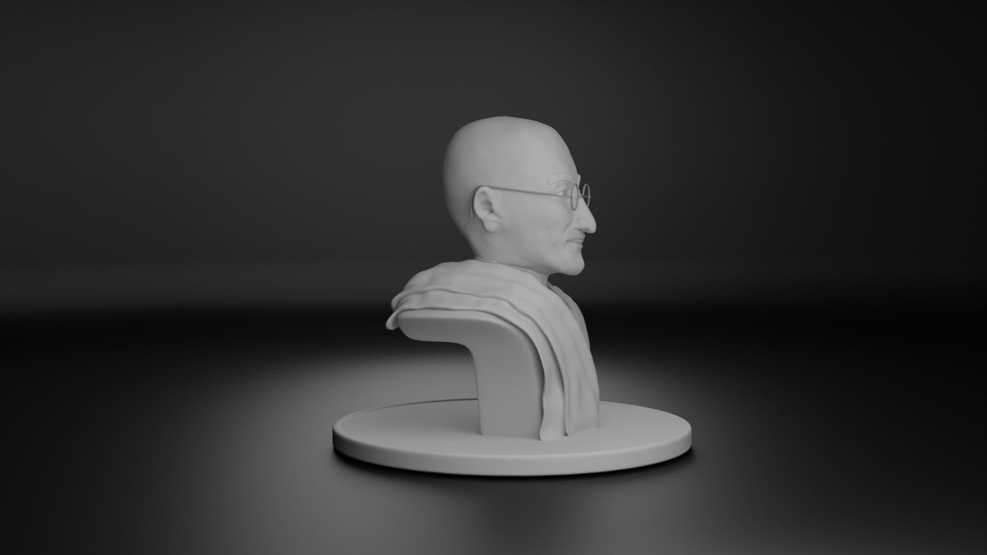 Mahatma Gandhi 3D model_3