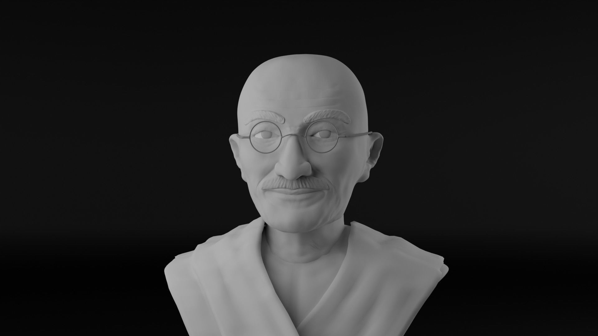 Mahatma Gandhi 3D model_16