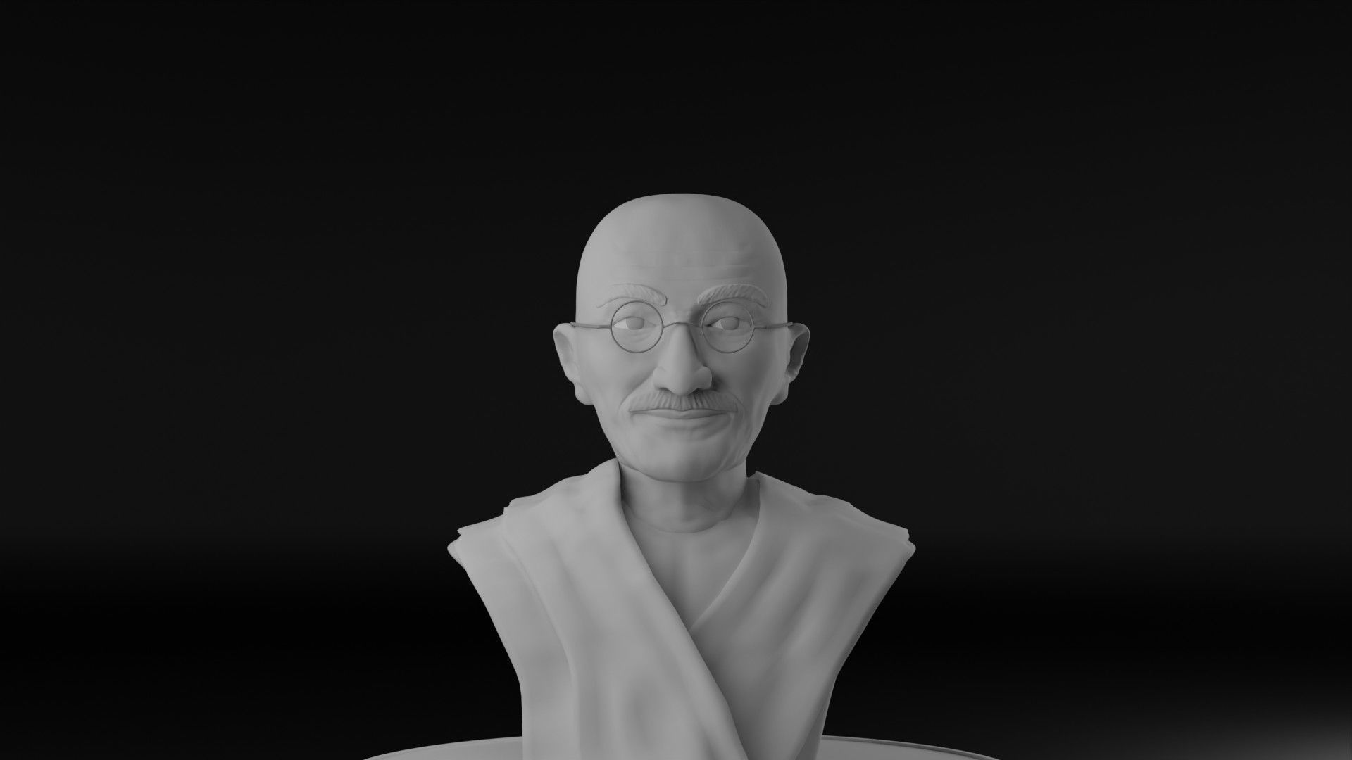Mahatma Gandhi 3D model_14