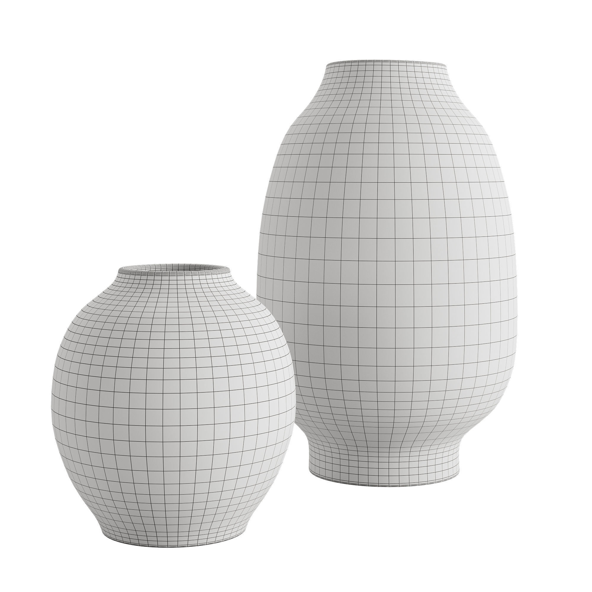 Quin Handcrafted Ceramic Vases 3D model_2