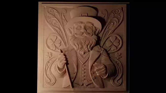 Leprechaun CNC 3d Print High Relief Sand Casting