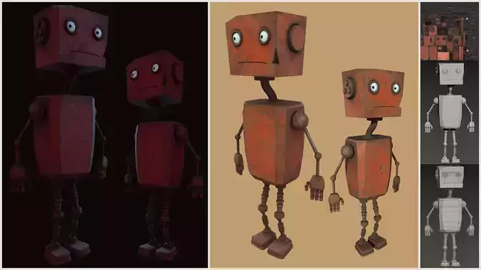 Rustcrawler Robot Low-poly 3D model