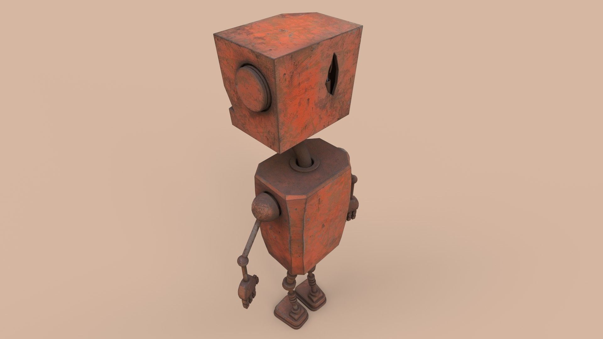 Rustcrawler Robot Low-poly 3D model_4