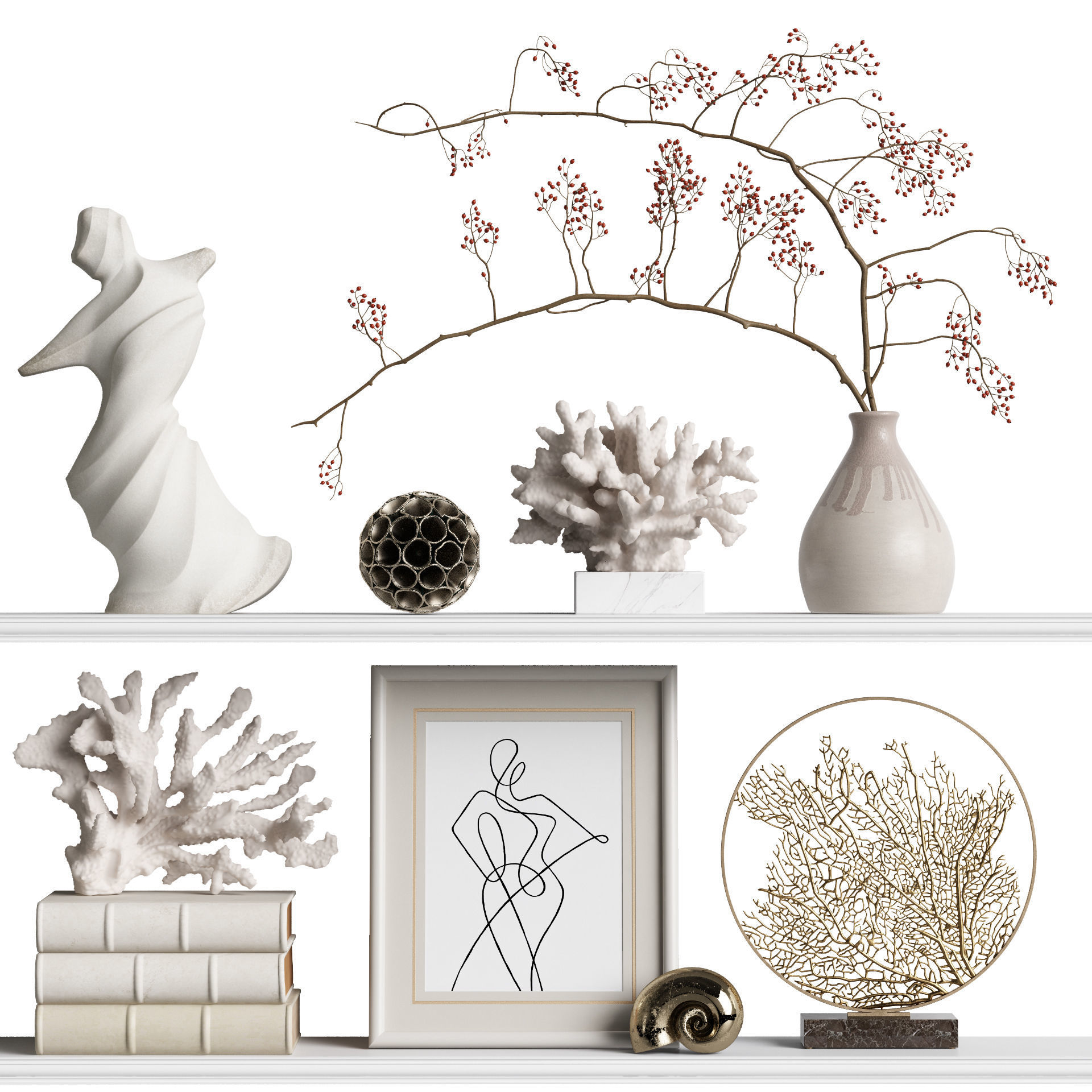 Decor Set 230 3D model_1