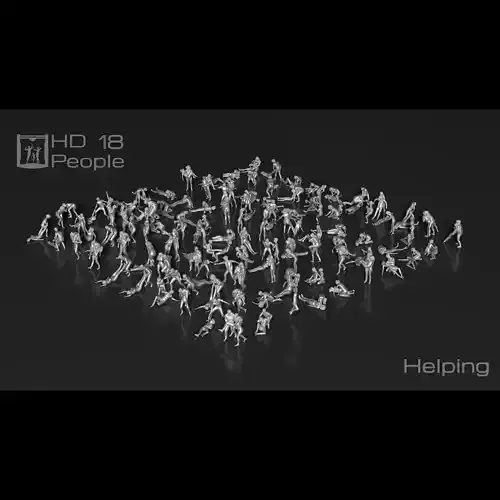 HD People 18 Help 3D print model