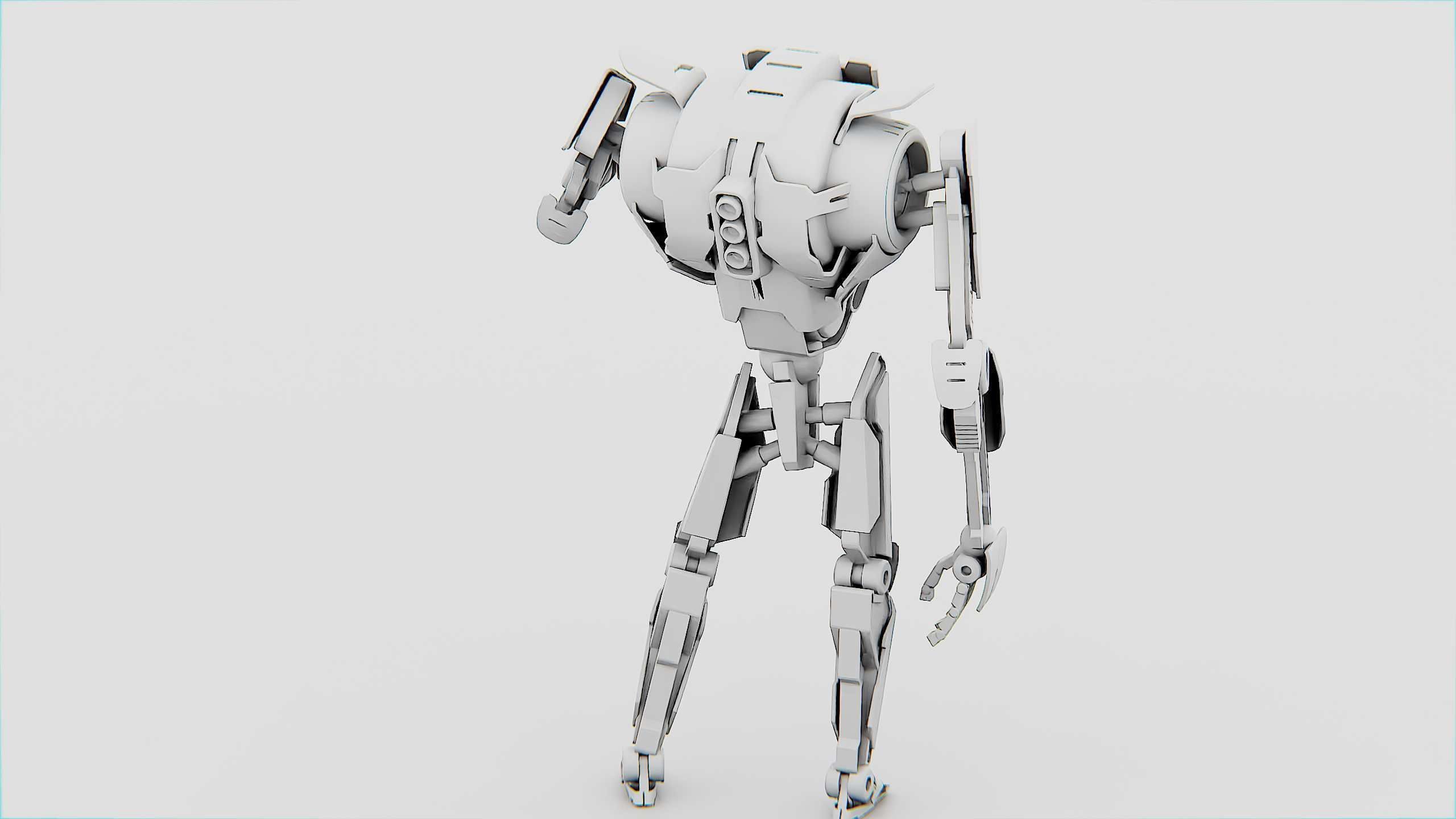 COMBAT DROID K-24 Rigged for Unreal Engine - Unity - MIXAMO 3D model_33