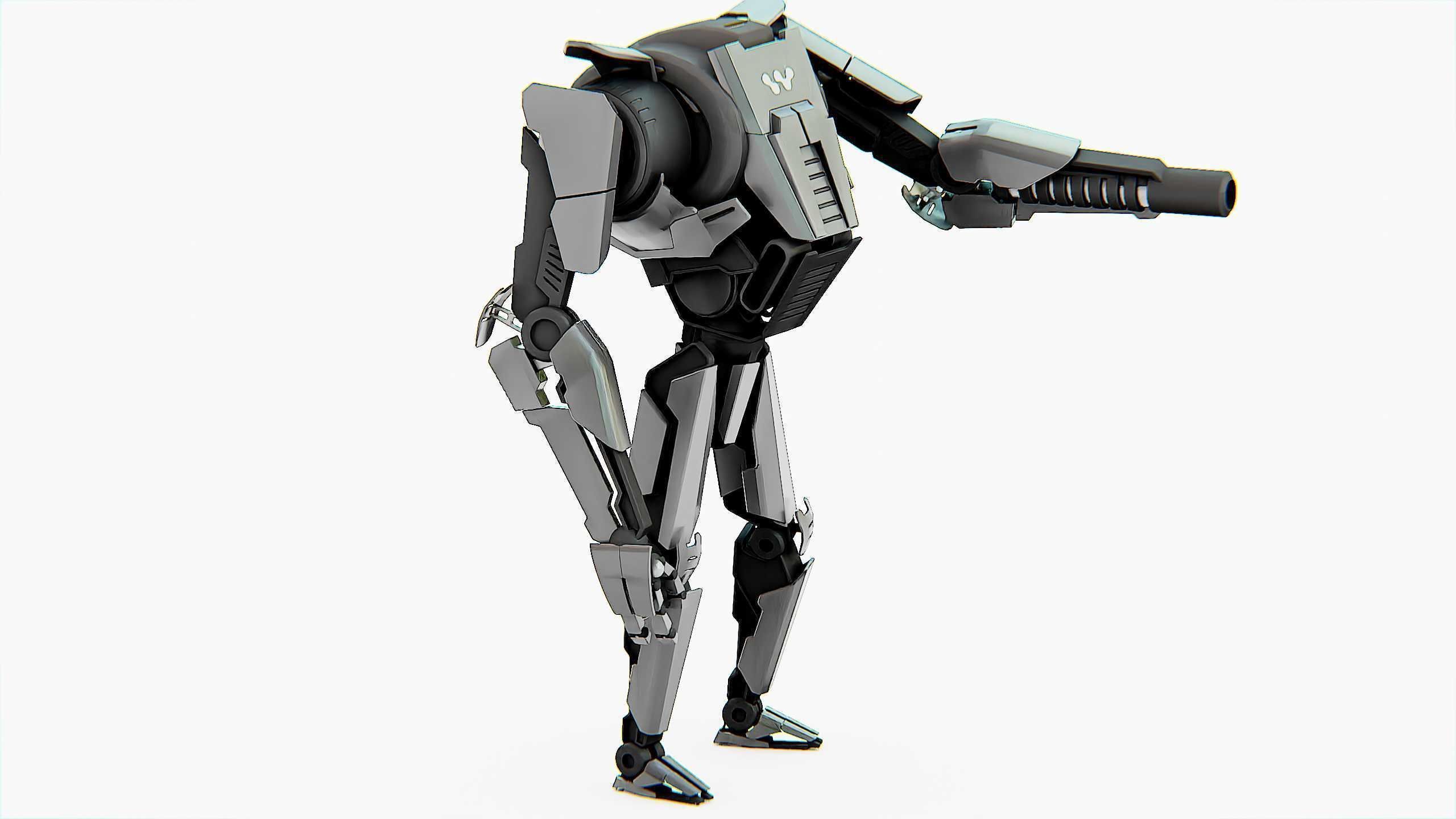 COMBAT DROID K-24 Rigged for Unreal Engine - Unity - MIXAMO 3D model_3