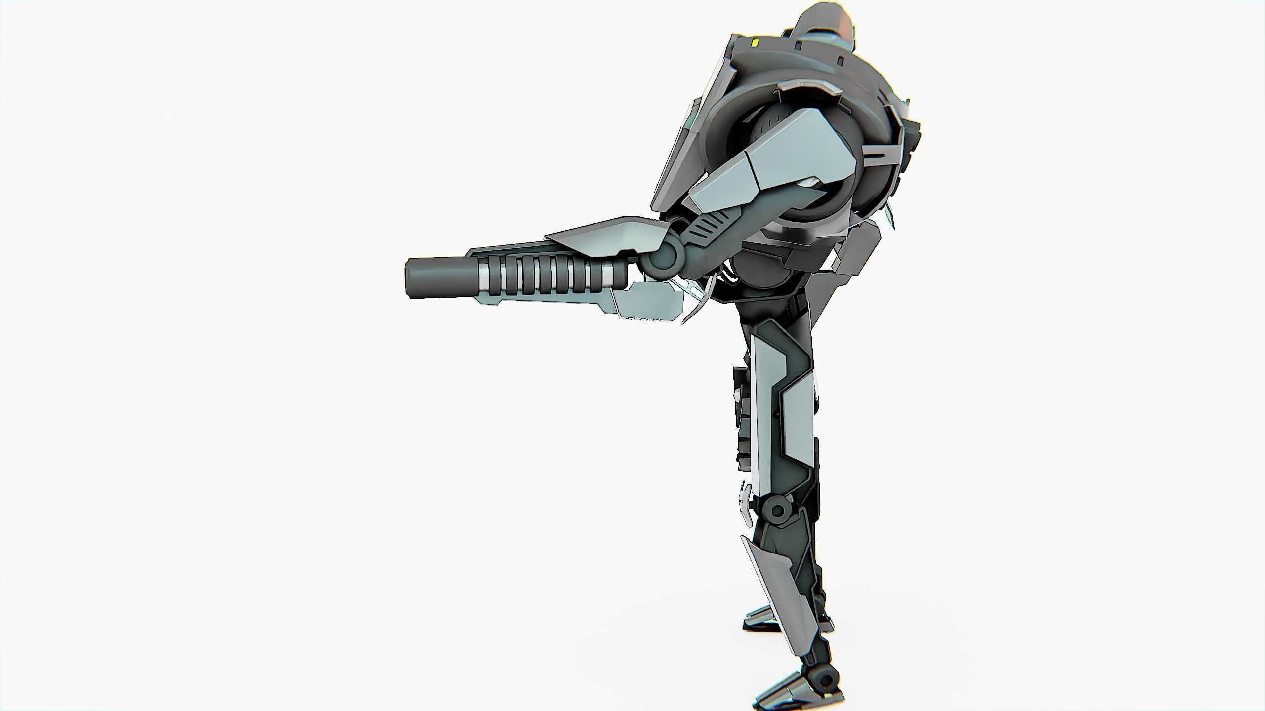 COMBAT DROID K-24 Rigged for Unreal Engine - Unity - MIXAMO 3D model_17