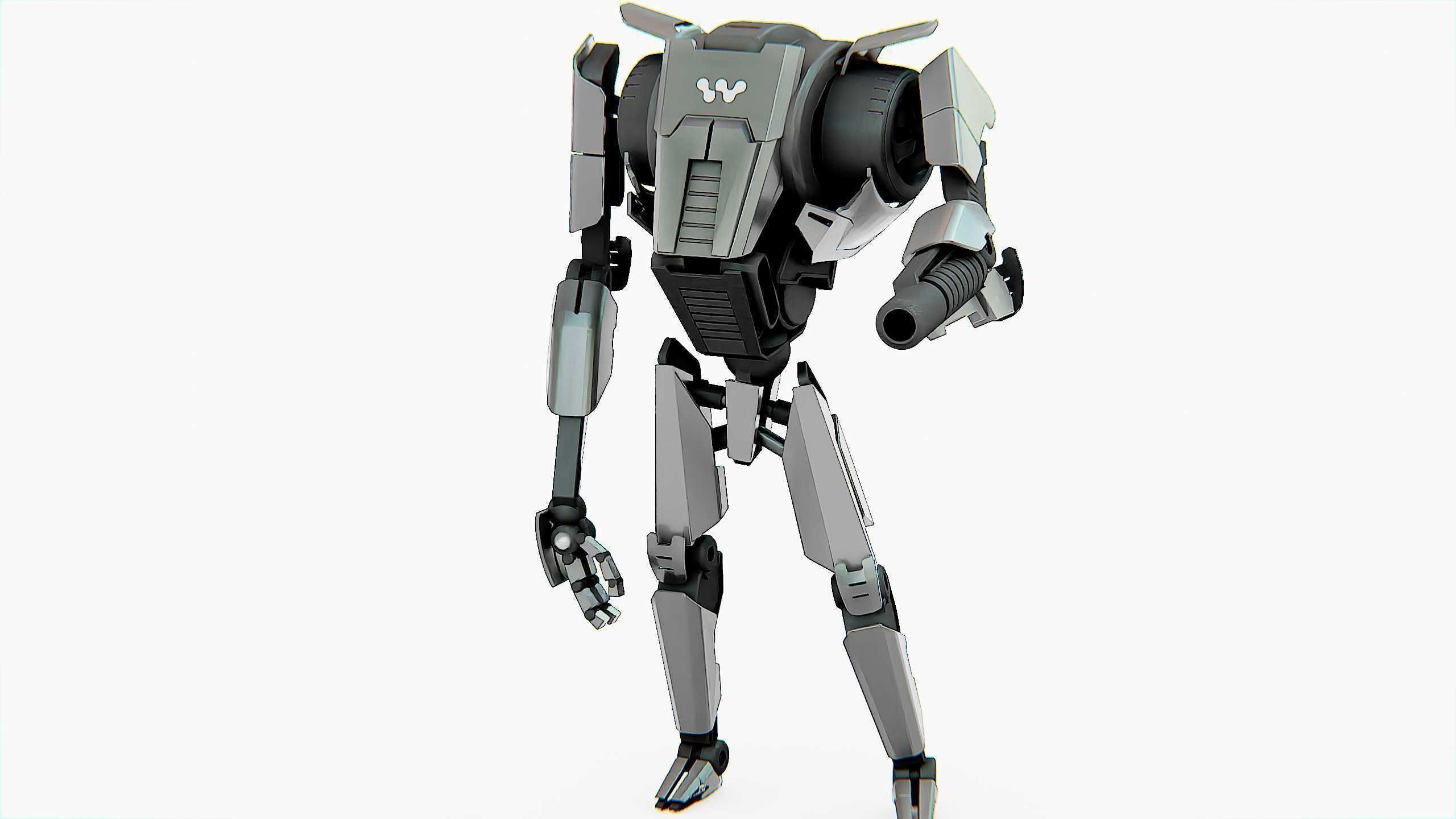 COMBAT DROID K-24 Rigged for Unreal Engine - Unity - MIXAMO 3D model_21