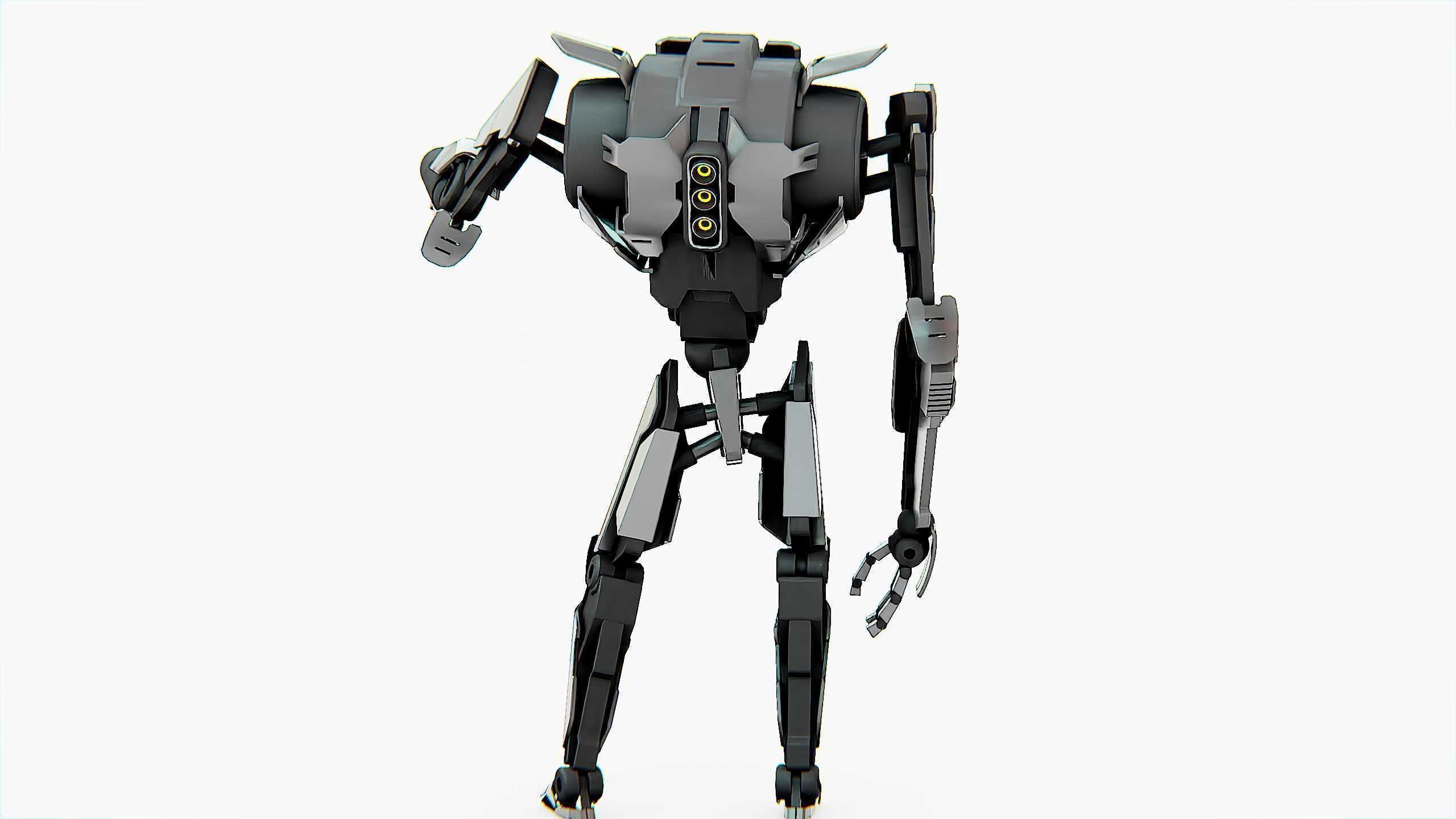 COMBAT DROID K-24 Rigged for Unreal Engine - Unity - MIXAMO 3D model_11