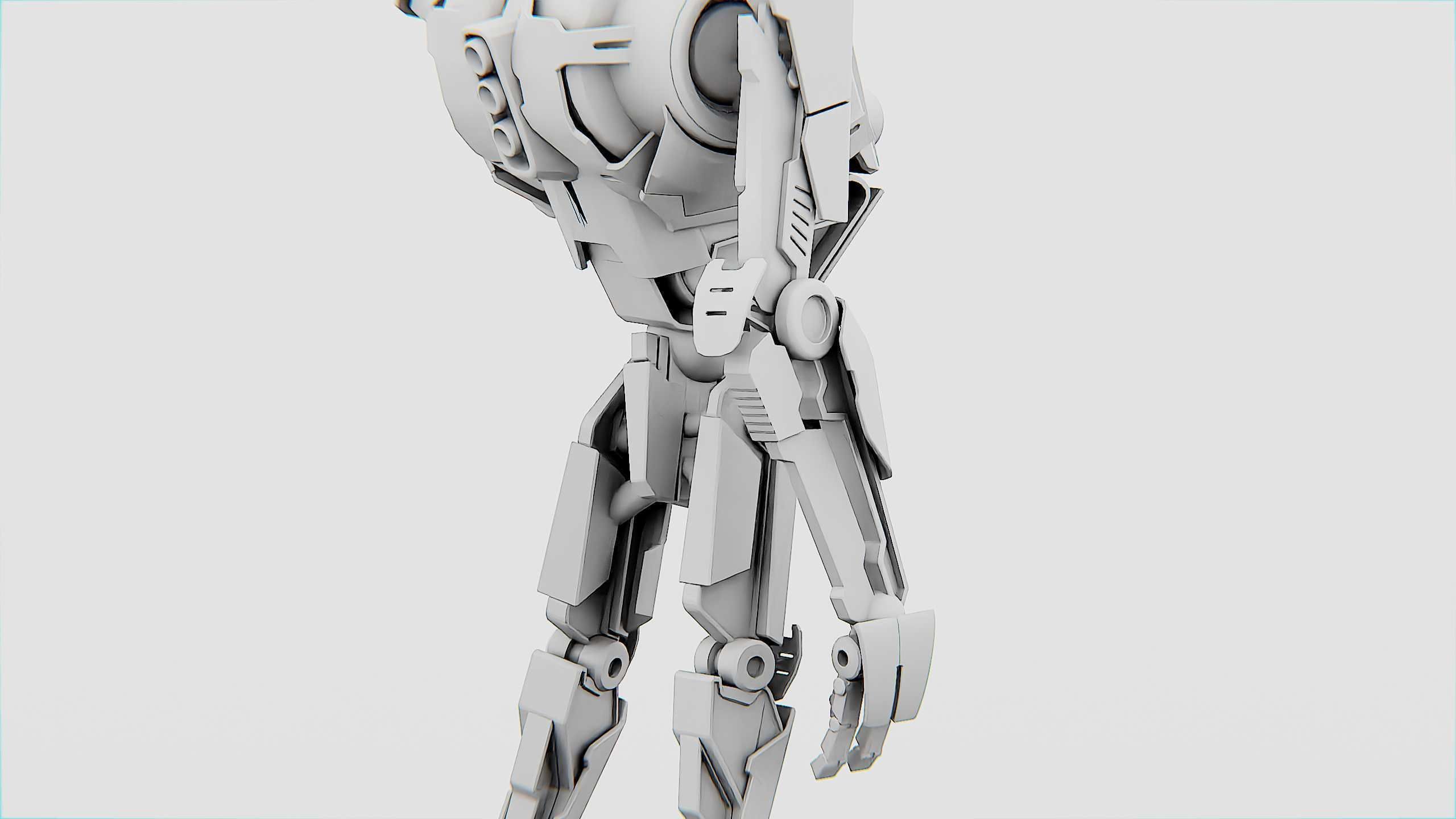 COMBAT DROID K-24 Rigged for Unreal Engine - Unity - MIXAMO 3D model_35