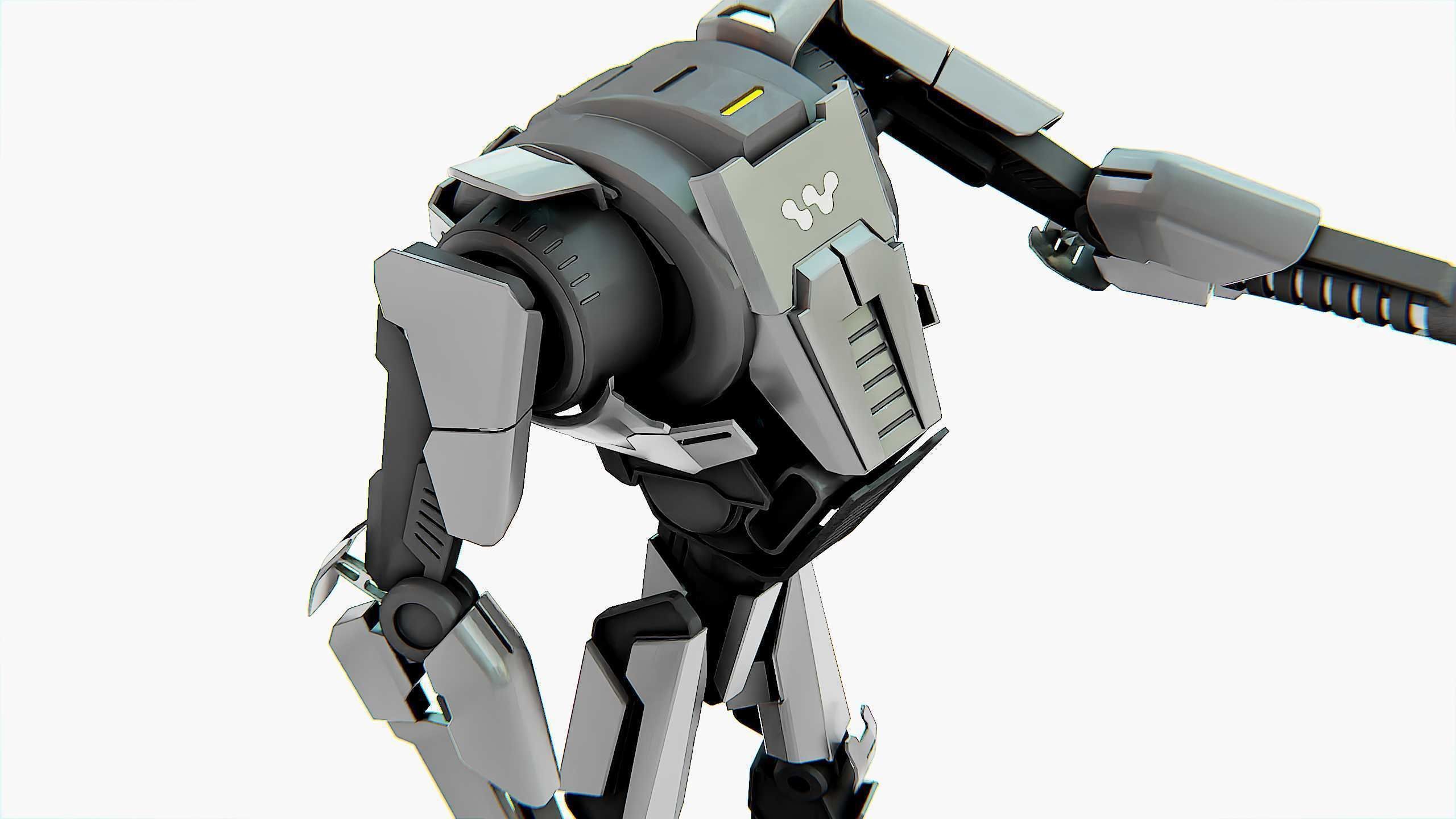 COMBAT DROID K-24 Rigged for Unreal Engine - Unity - MIXAMO 3D model_23
