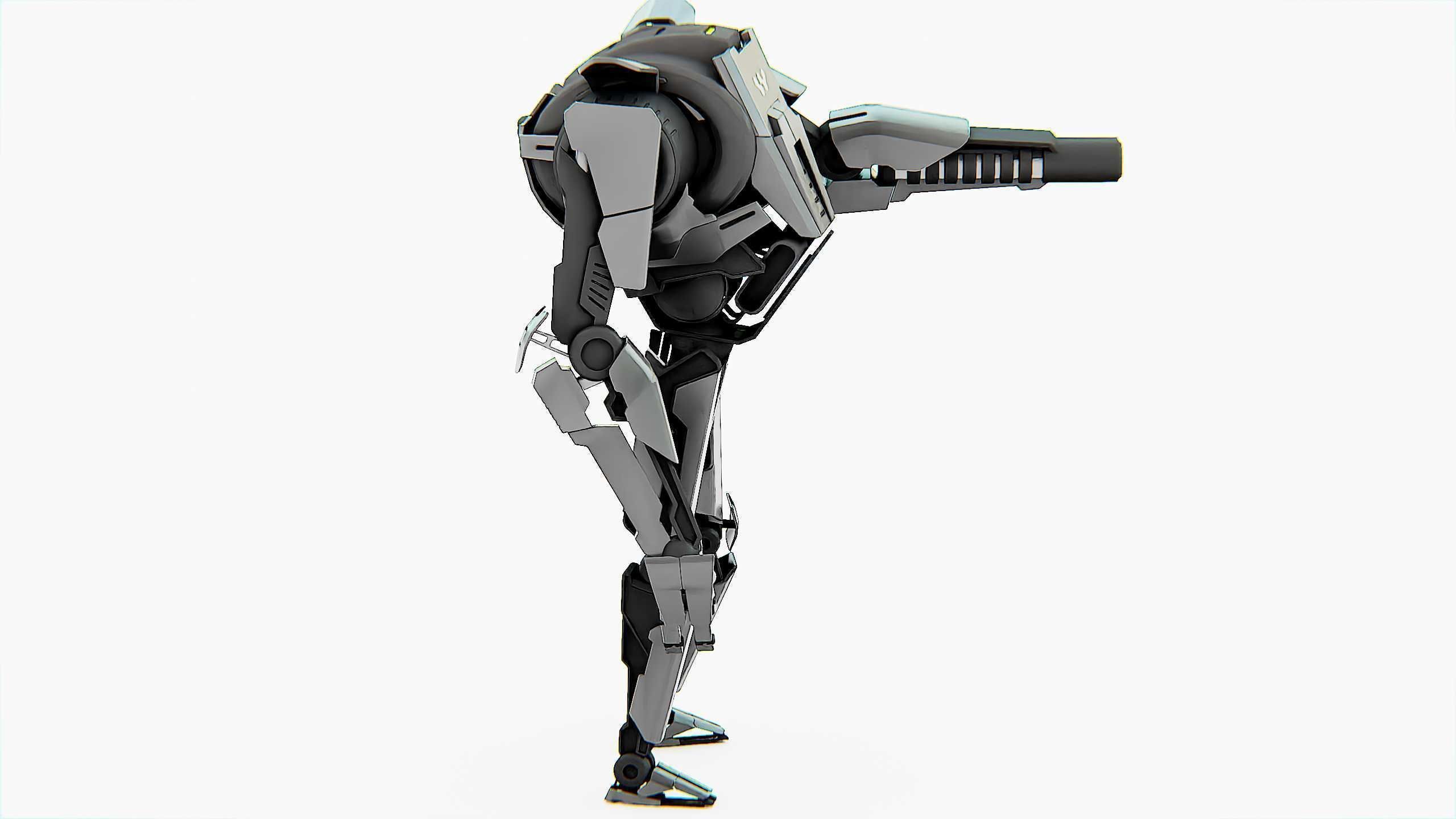 COMBAT DROID K-24 Rigged for Unreal Engine - Unity - MIXAMO 3D model_5