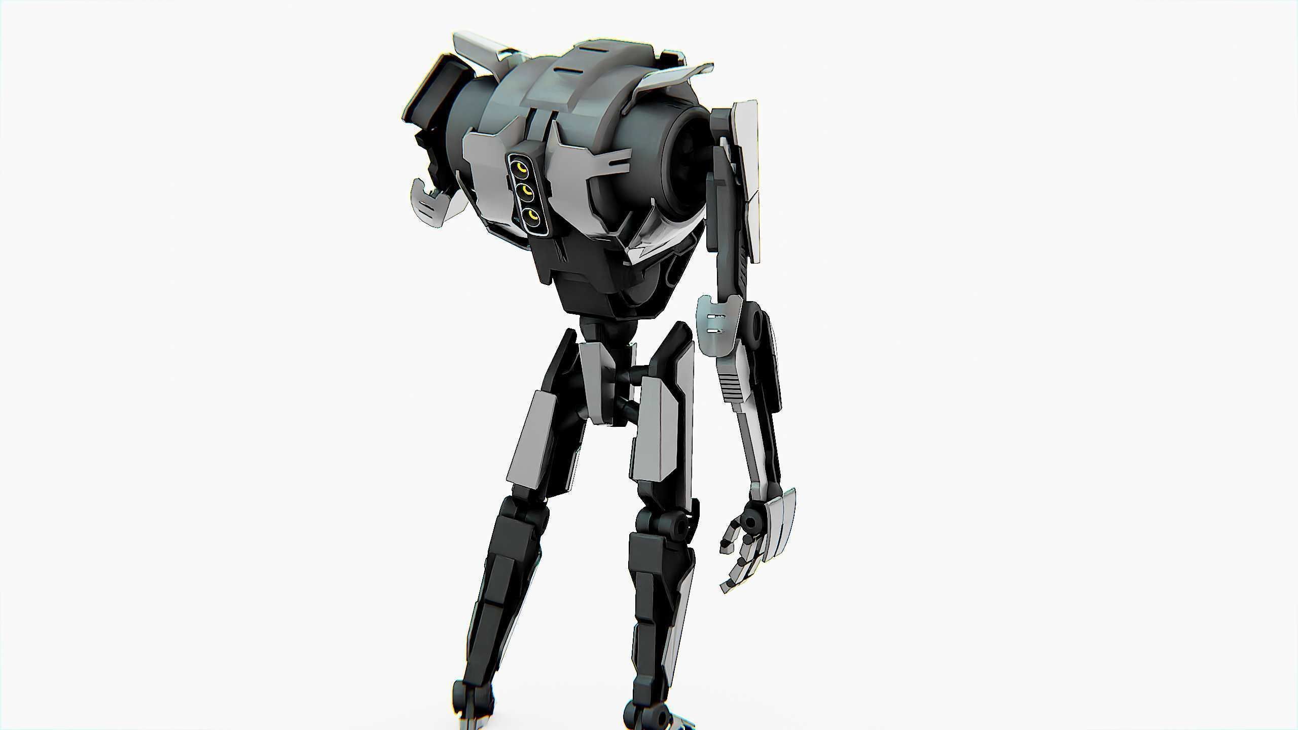 COMBAT DROID K-24 Rigged for Unreal Engine - Unity - MIXAMO 3D model_9