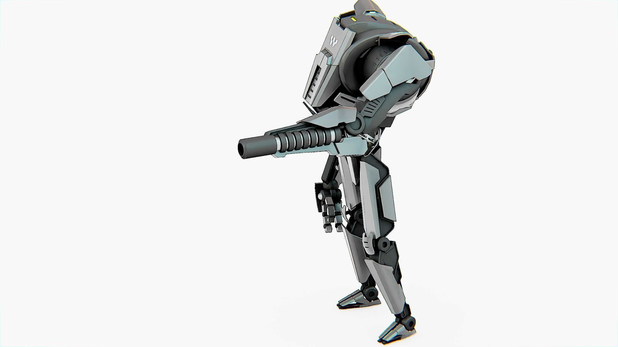 COMBAT DROID K-24 Rigged for Unreal Engine - Unity - MIXAMO 3D model_18