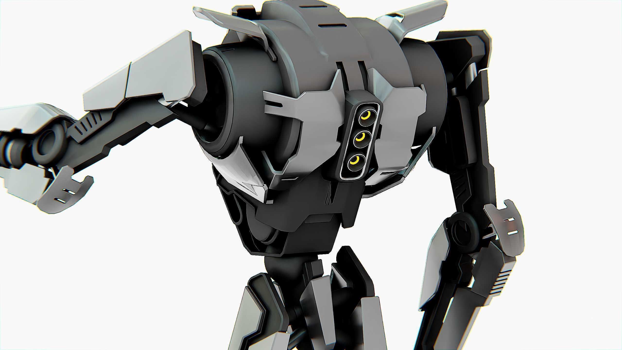 COMBAT DROID K-24 Rigged for Unreal Engine - Unity - MIXAMO 3D model_25