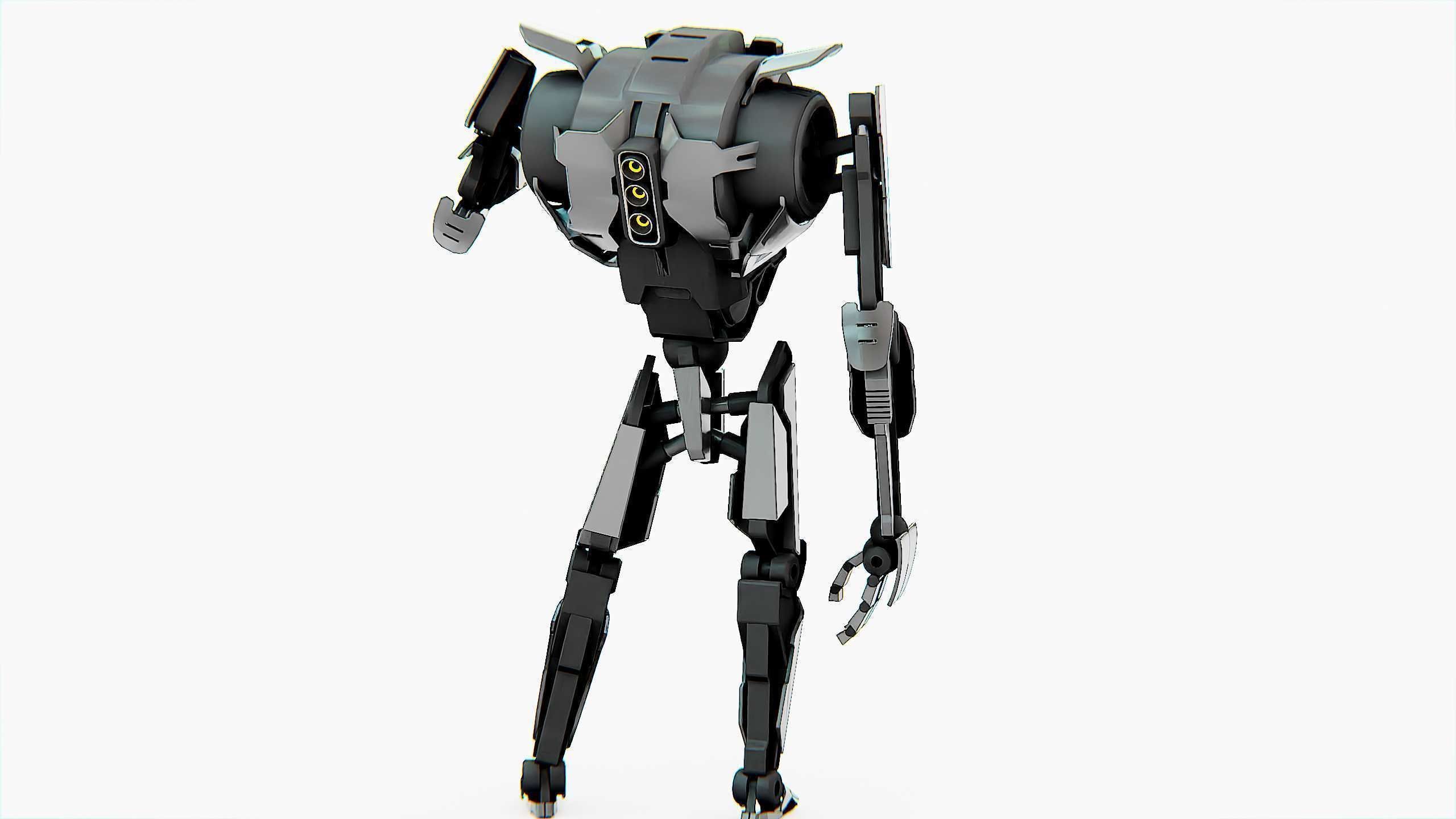 COMBAT DROID K-24 Rigged for Unreal Engine - Unity - MIXAMO 3D model_10
