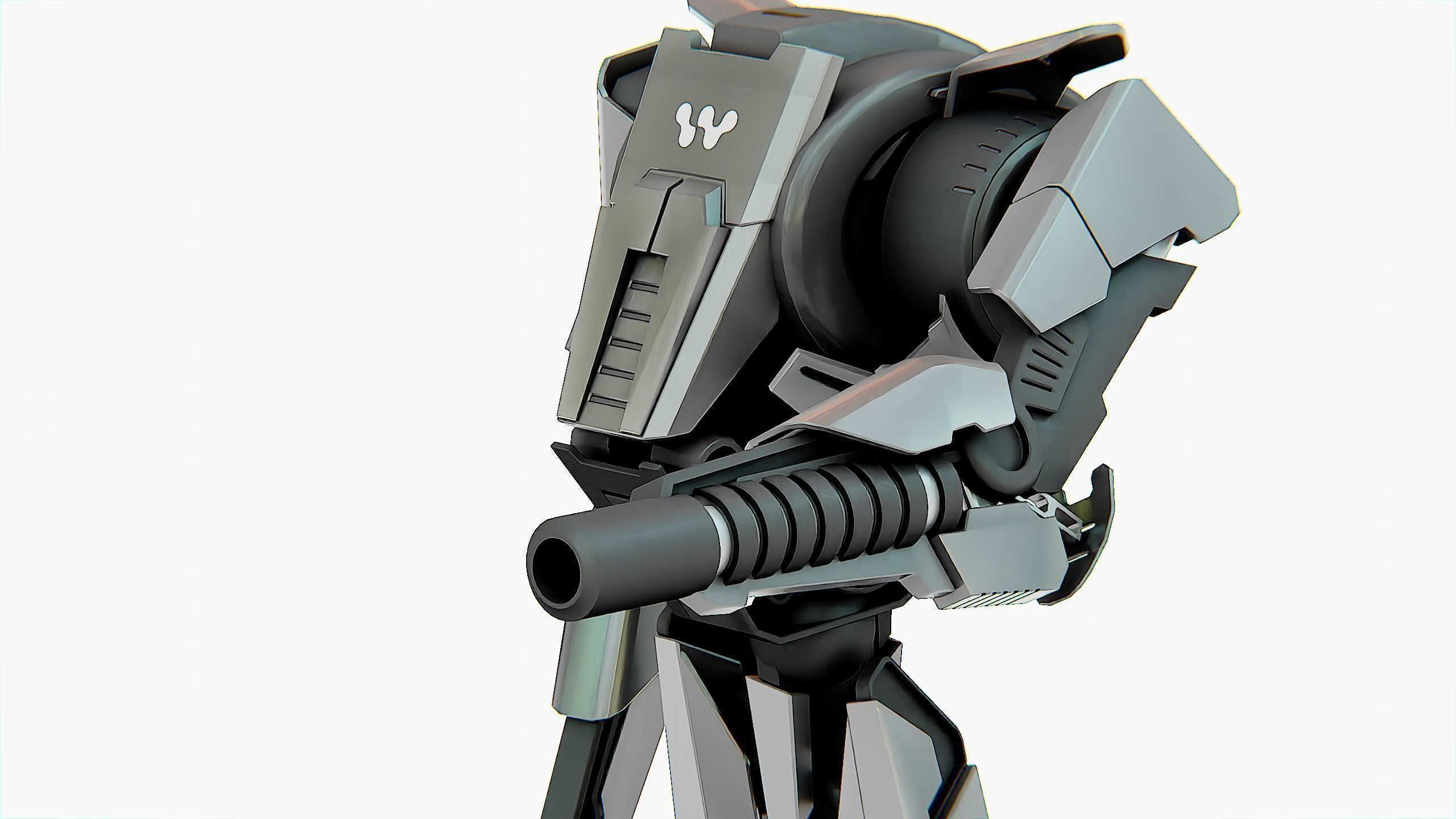 COMBAT DROID K-24 Rigged for Unreal Engine - Unity - MIXAMO 3D model_26