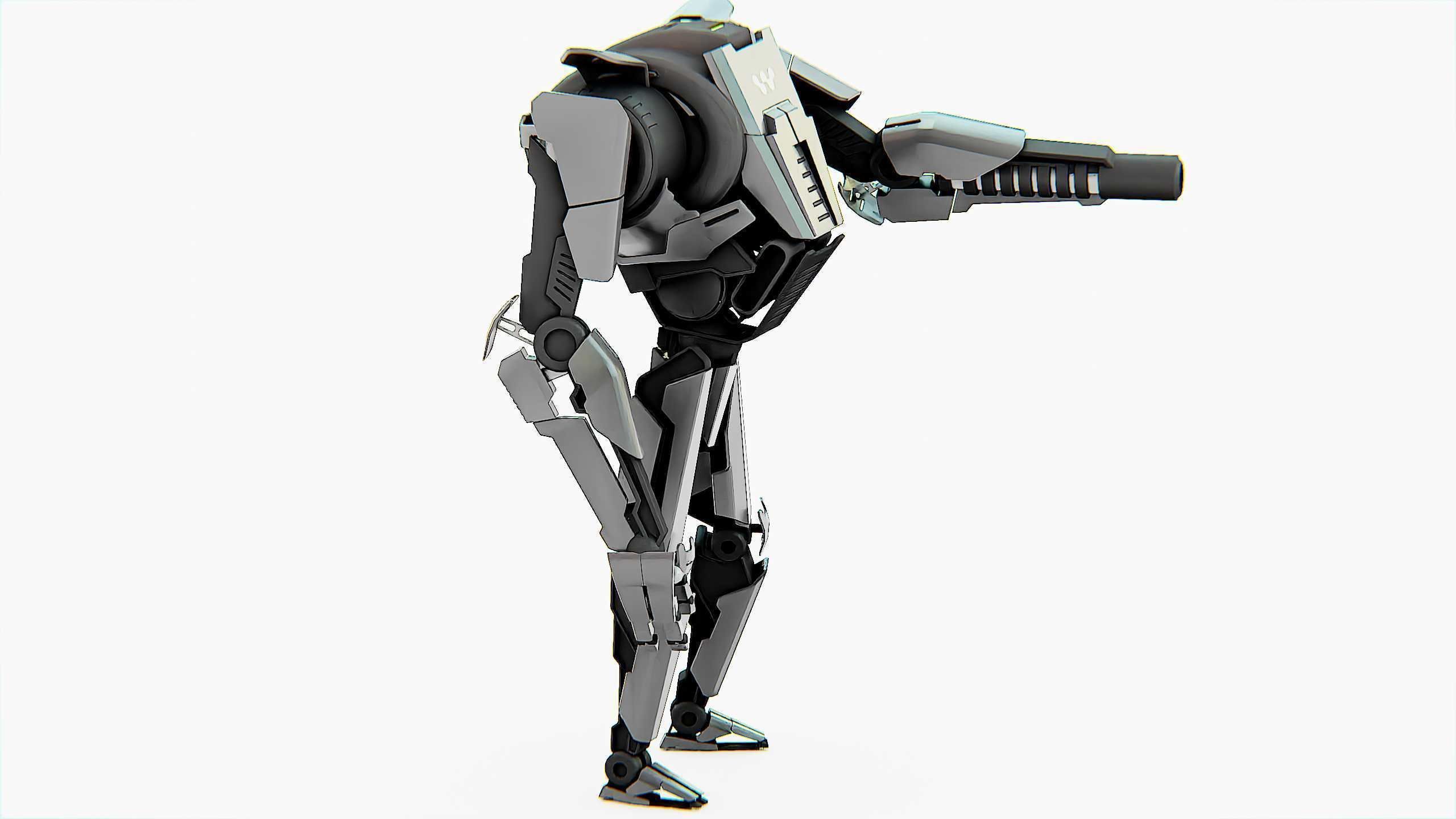 COMBAT DROID K-24 Rigged for Unreal Engine - Unity - MIXAMO 3D model_4