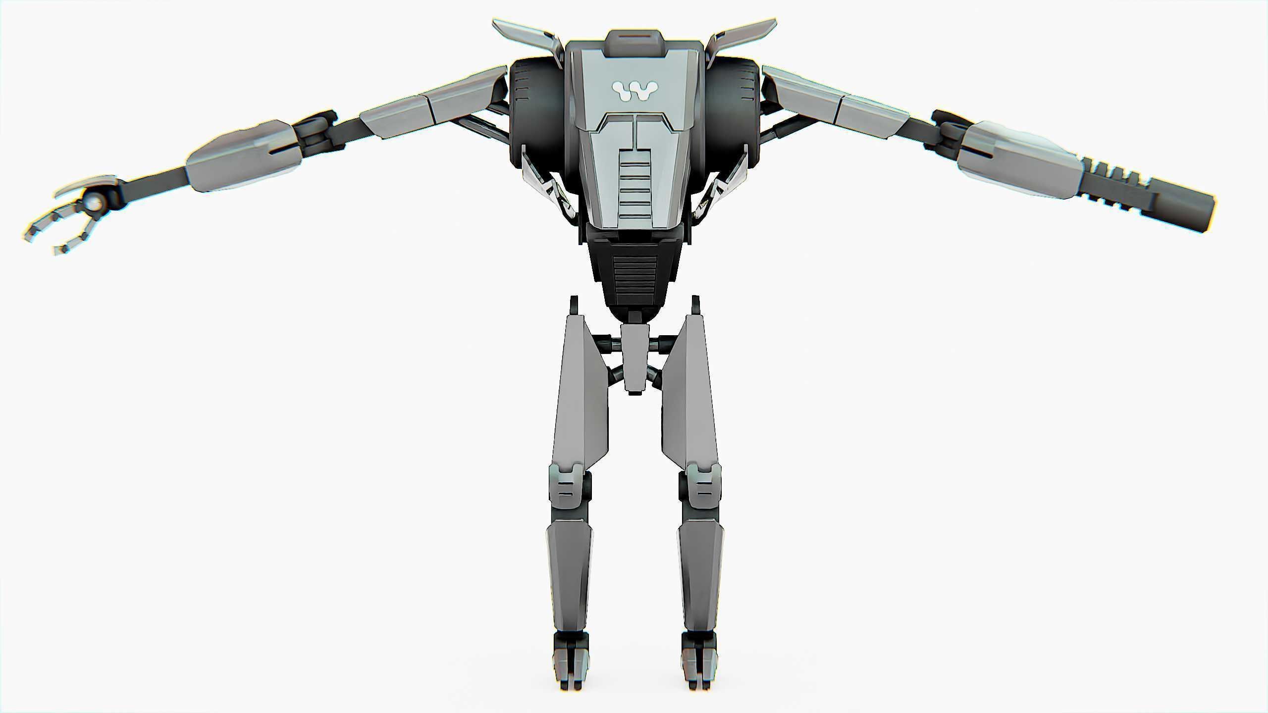 COMBAT DROID K-24 Rigged for Unreal Engine - Unity - MIXAMO 3D model_30