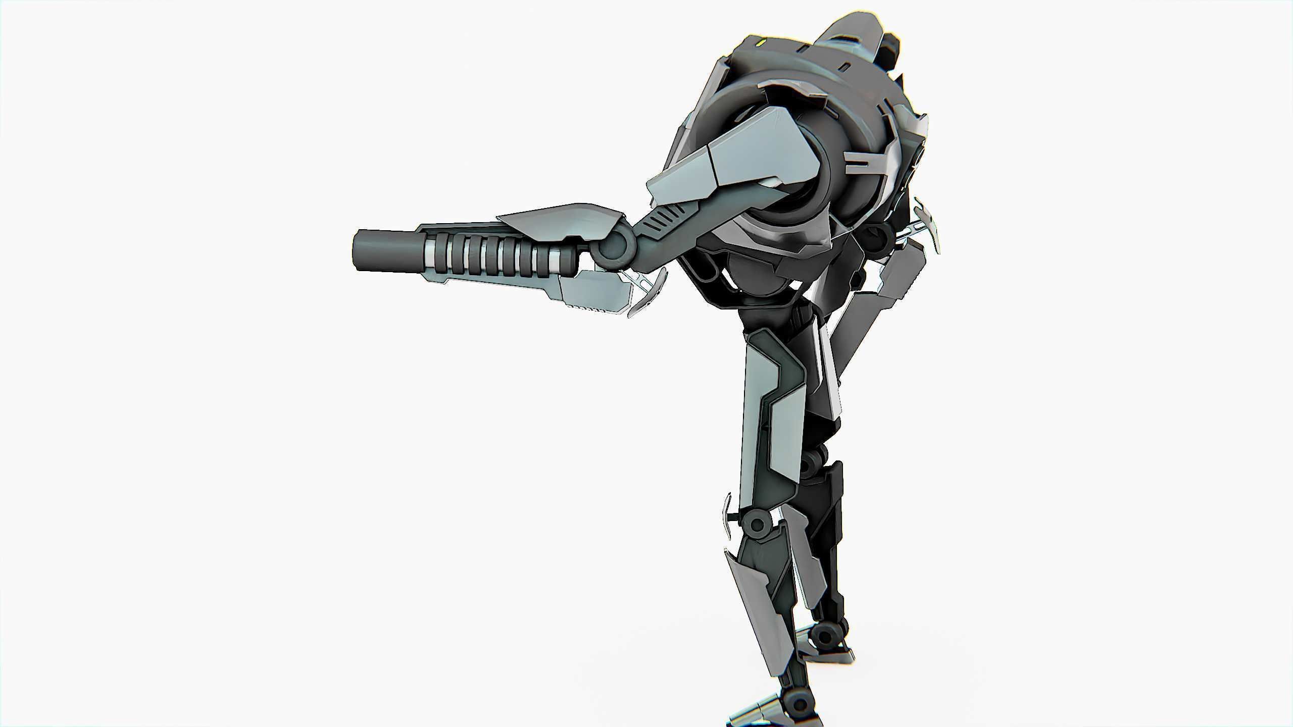 COMBAT DROID K-24 Rigged for Unreal Engine - Unity - MIXAMO 3D model_16