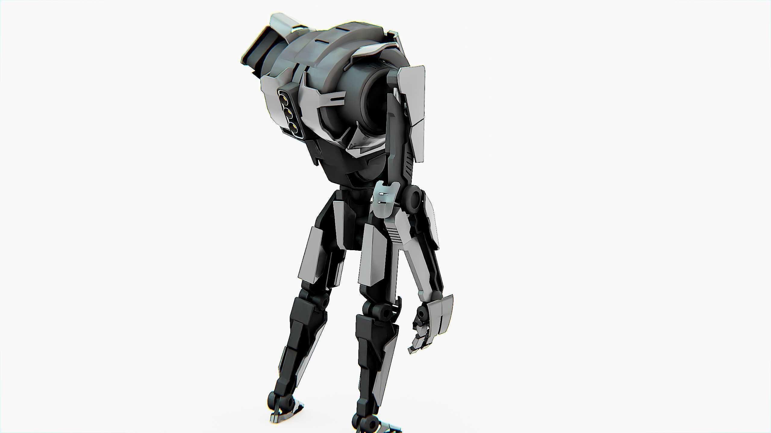 COMBAT DROID K-24 Rigged for Unreal Engine - Unity - MIXAMO 3D model_8