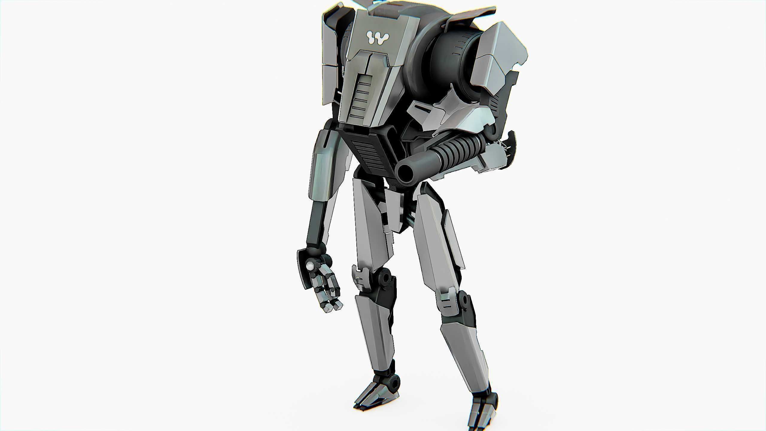 COMBAT DROID K-24 Rigged for Unreal Engine - Unity - MIXAMO 3D model_20