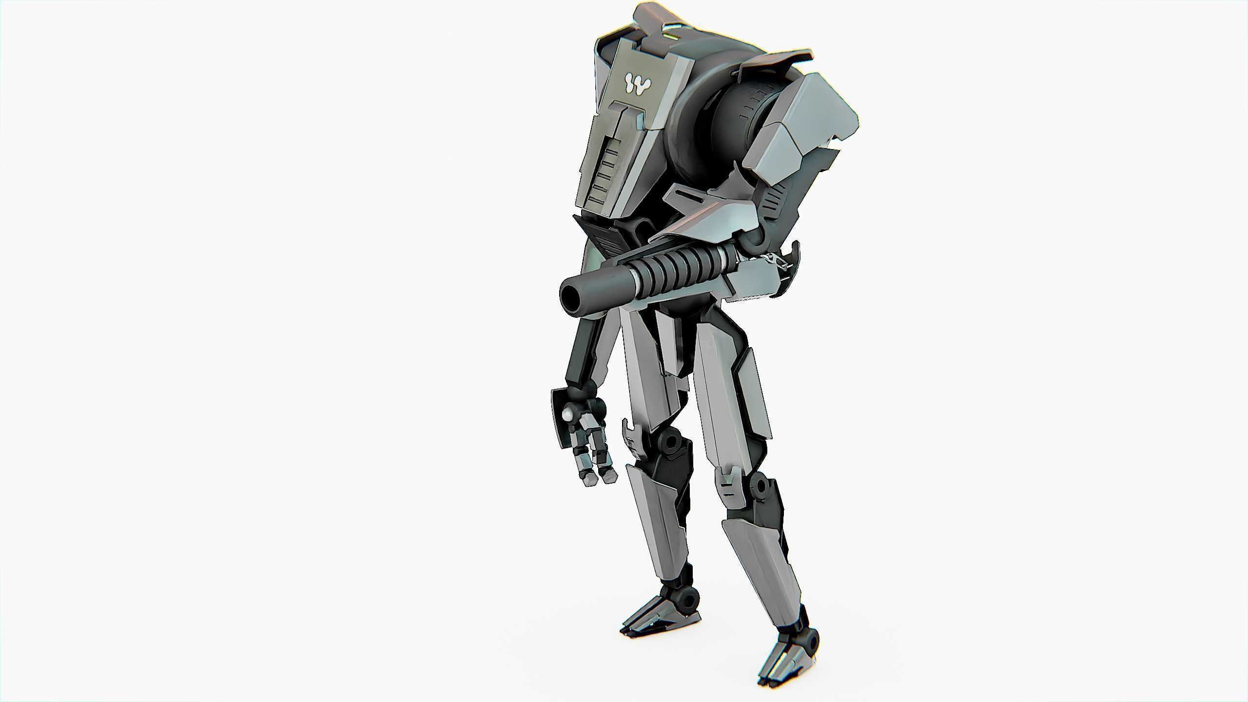 COMBAT DROID K-24 Rigged for Unreal Engine - Unity - MIXAMO 3D model_19
