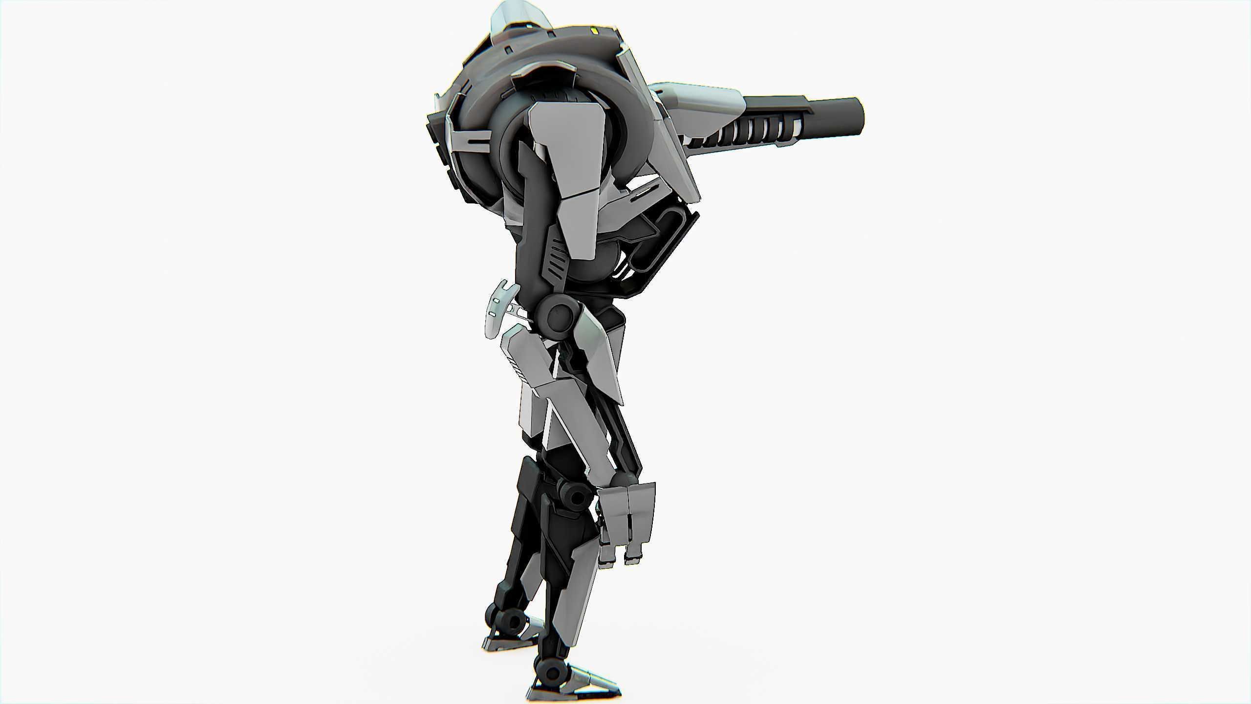 COMBAT DROID K-24 Rigged for Unreal Engine - Unity - MIXAMO 3D model_6