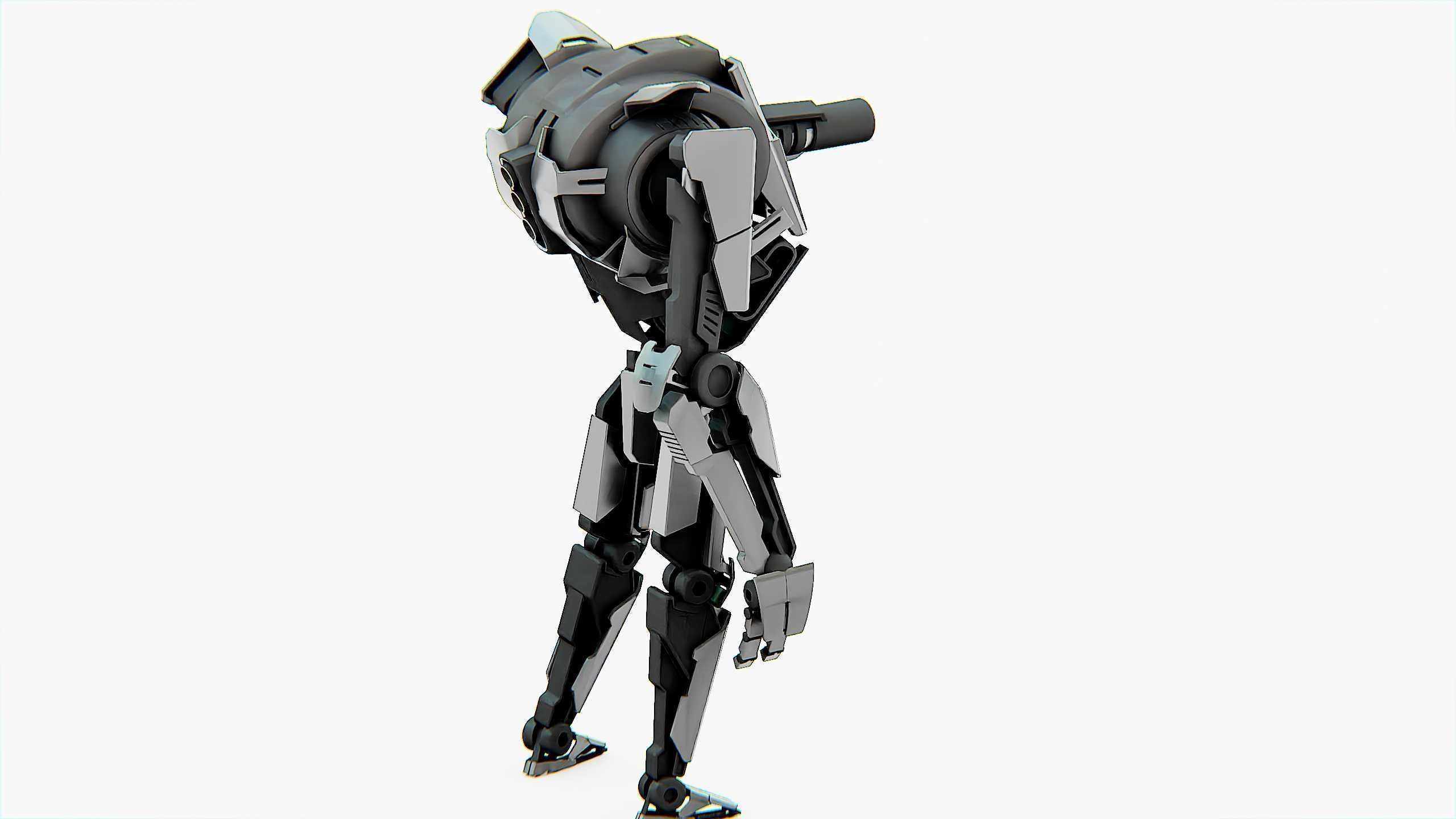 COMBAT DROID K-24 Rigged for Unreal Engine - Unity - MIXAMO 3D model_7