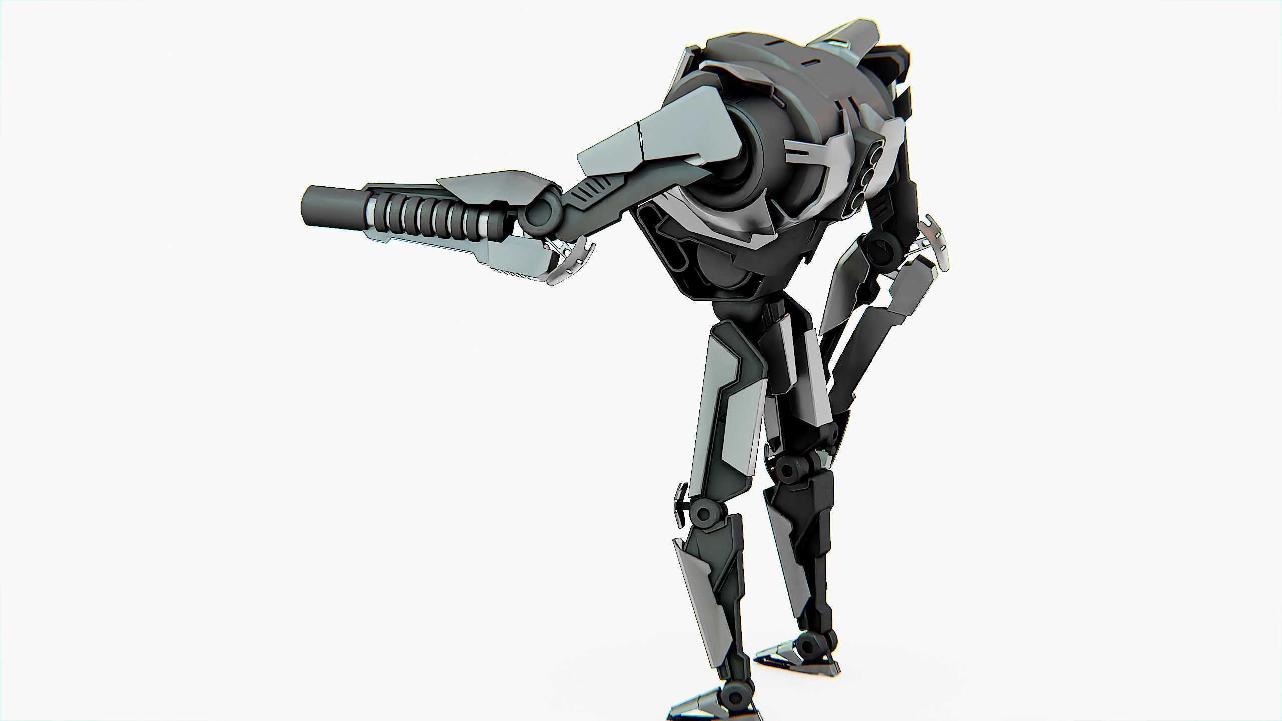 COMBAT DROID K-24 Rigged for Unreal Engine - Unity - MIXAMO 3D model_15